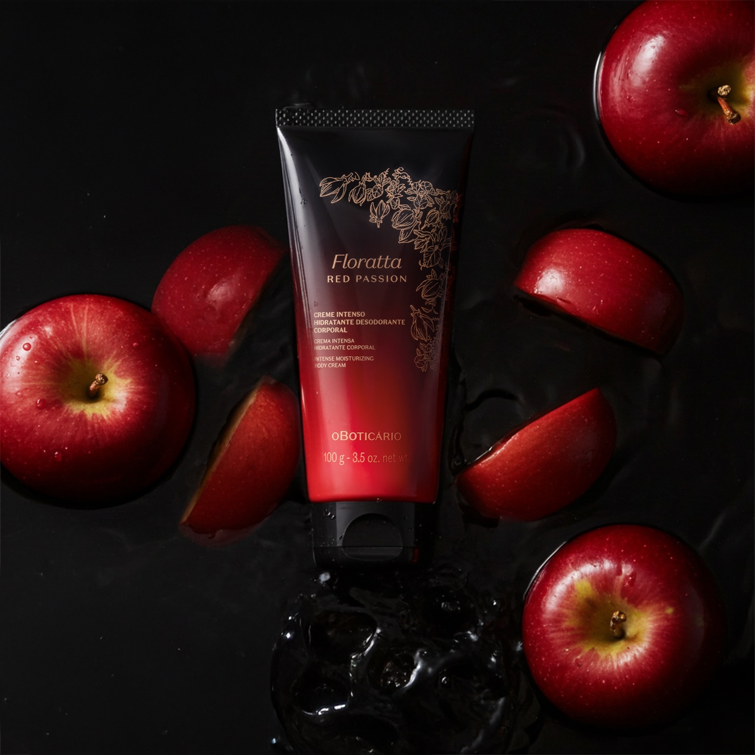 Creme Intenso Hidratante Desodorante Corporal Floratta Red Passion 100g