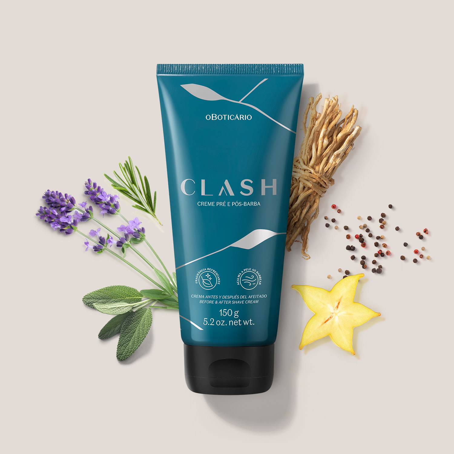 Creme Pré E Pós-Barba Clash 150g