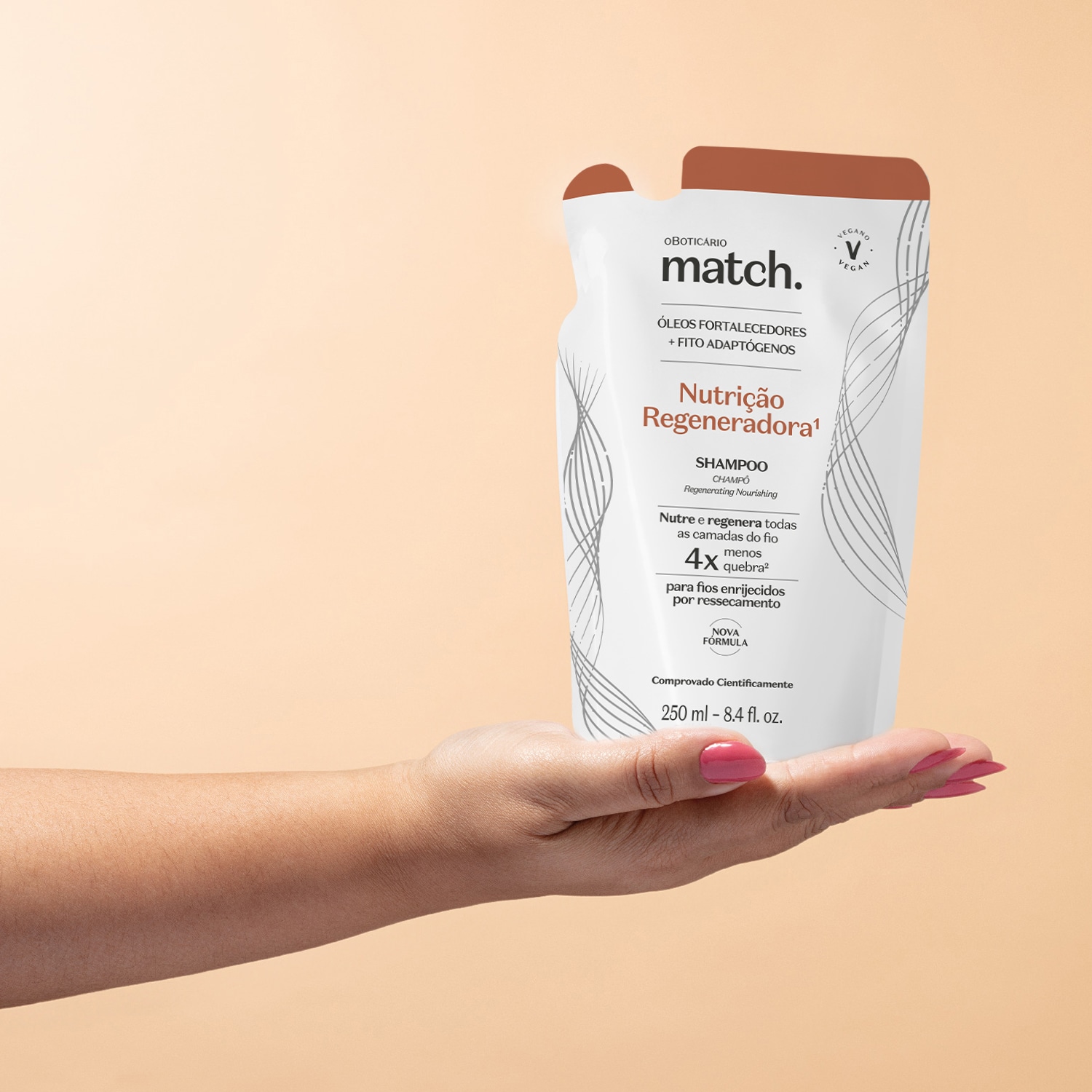 Match. o Boticário Nutrição Regeneradora Refil - Shampoo 250ml