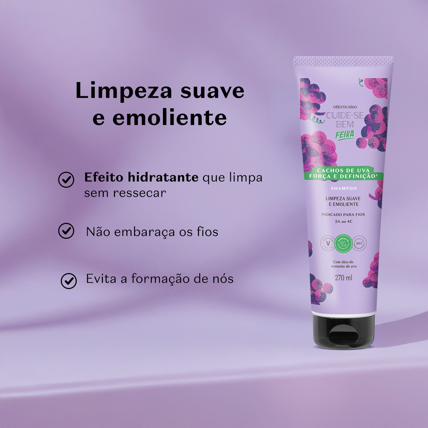 Shampoo Cuide-se Bem Feira Cachos de Uva 270ml