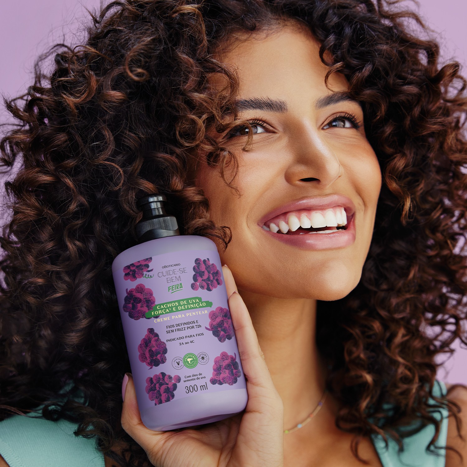 Creme Para Pentear Cuide-se Bem Feira Cachos de Uva 300ml