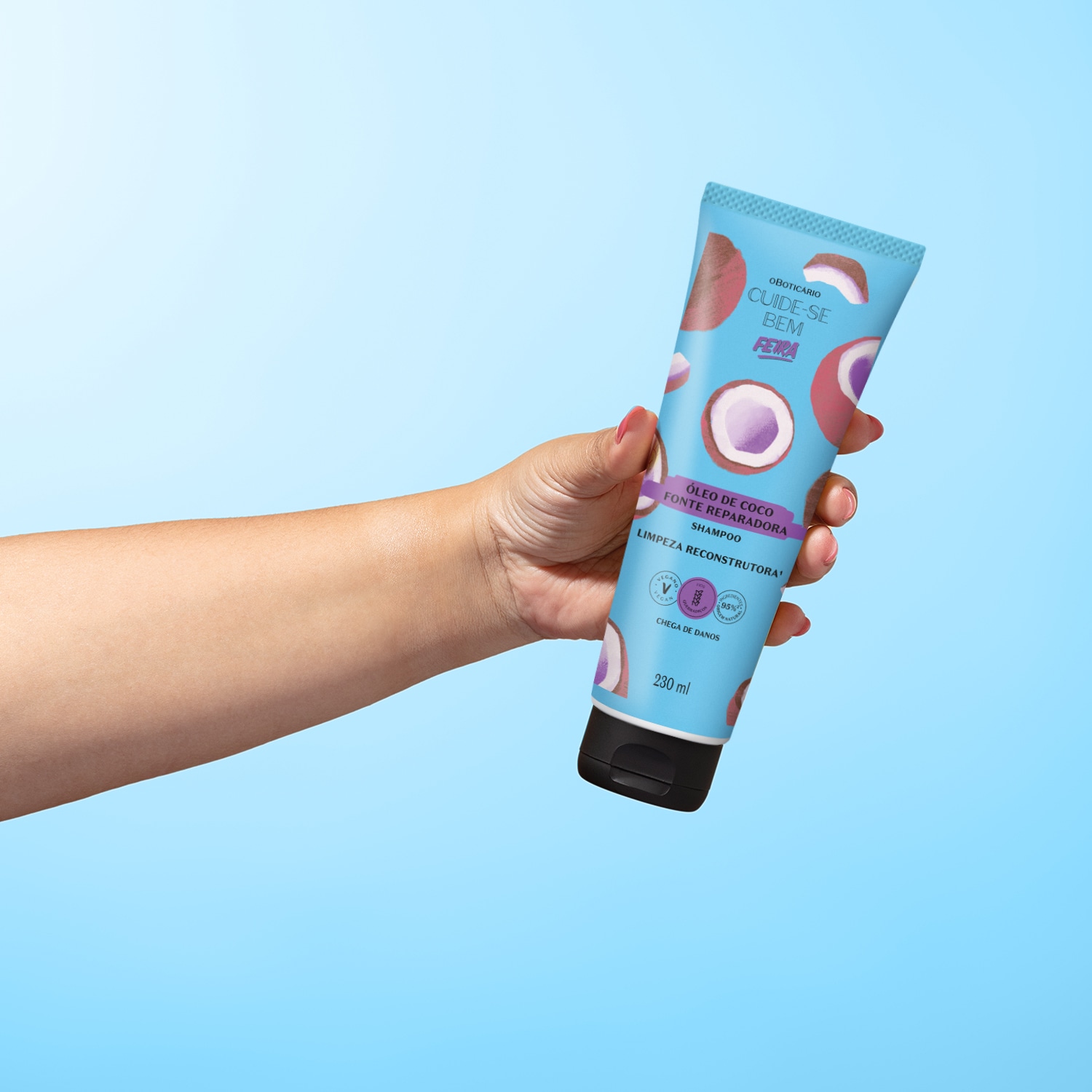 Shampoo Cuide-se Bem Feira Óleo de Coco 230ml