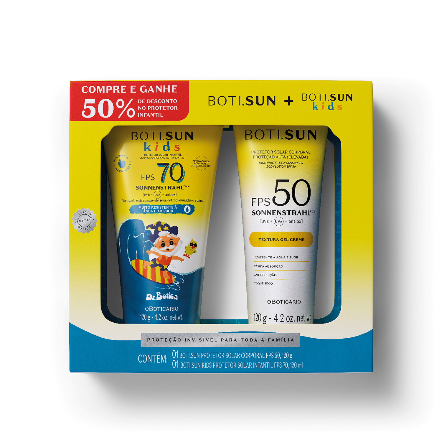 Kit Família Protetor Solar Boti.Sun Alta Proteção ( 2 itens)