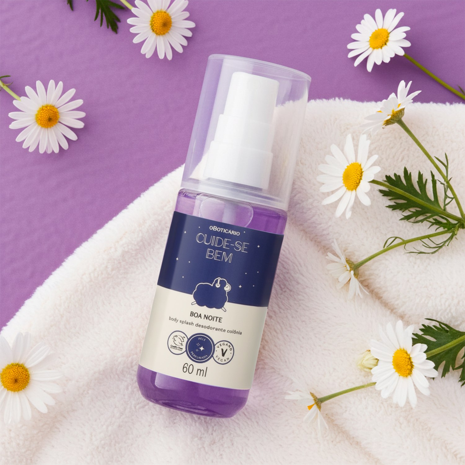 Body Splash Desodorante Colônia Cuide-se Bem Boa Noite 60ml