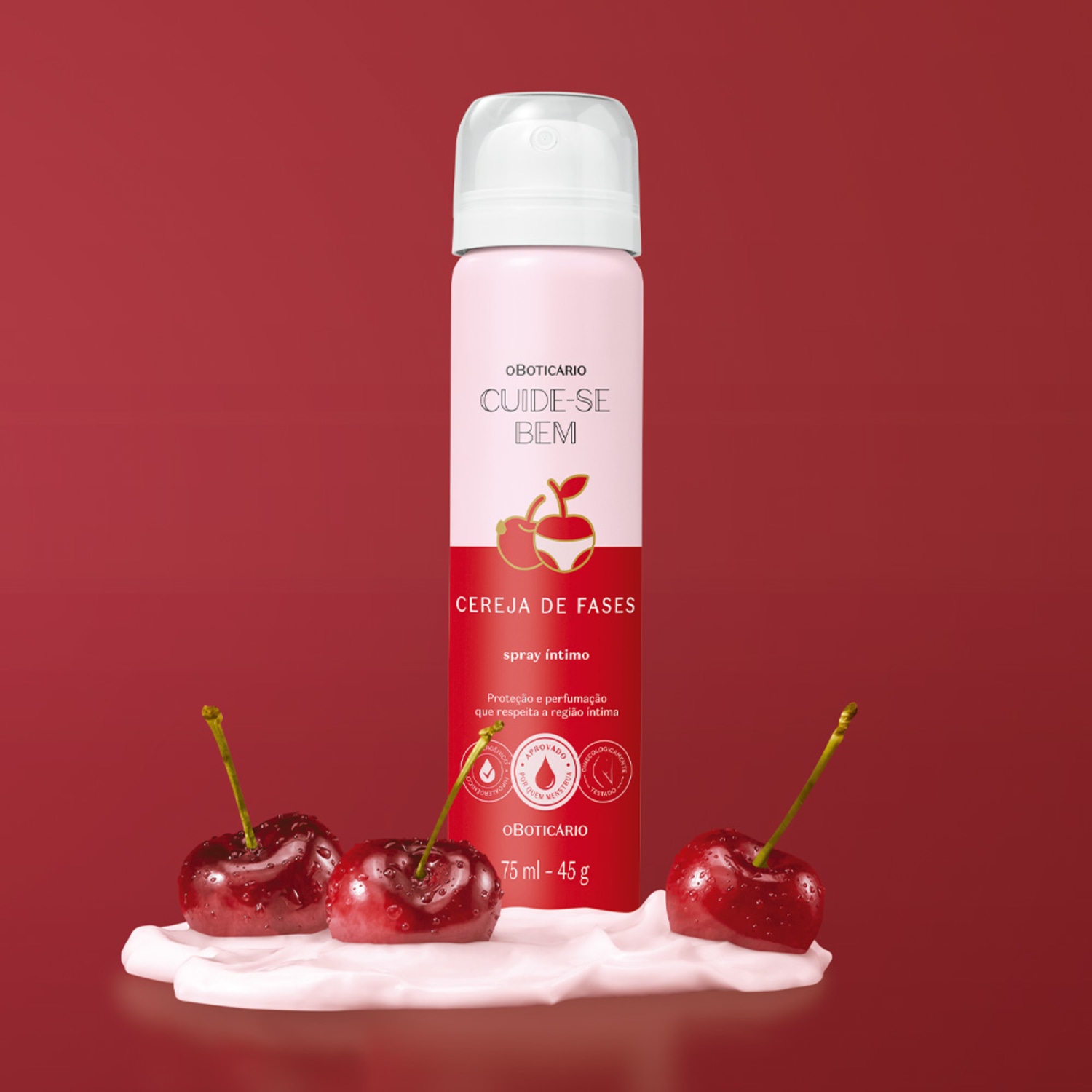 Spray Íntimo Desodorante Cuide-se Bem Cereja De Fases 75ml