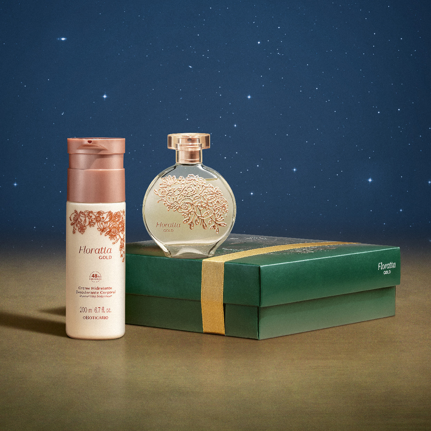 Kit Presente Natal Floratta Gold (2 itens)
