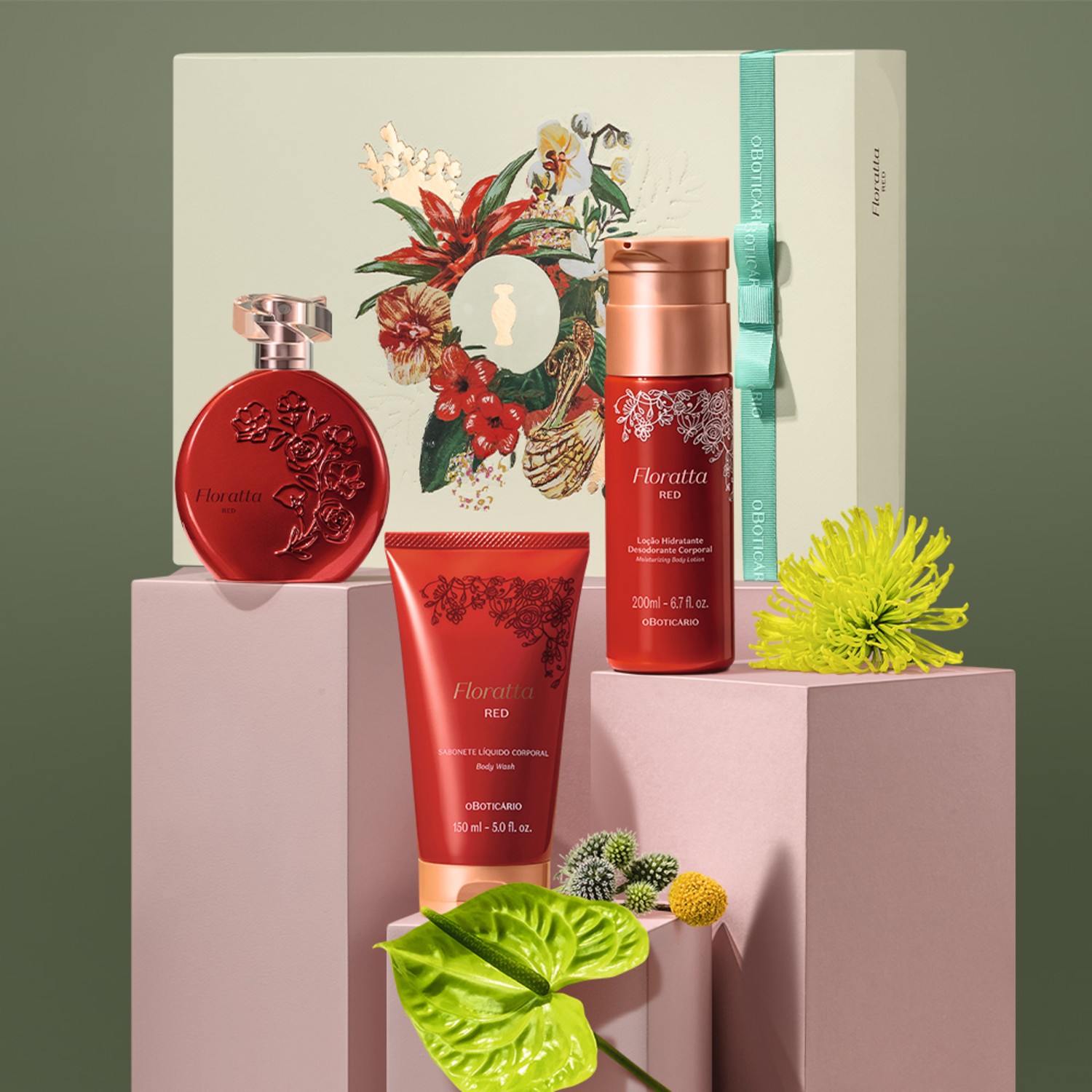 Kit Presente Dia Das Mães Floratta Red ( 3 itens)