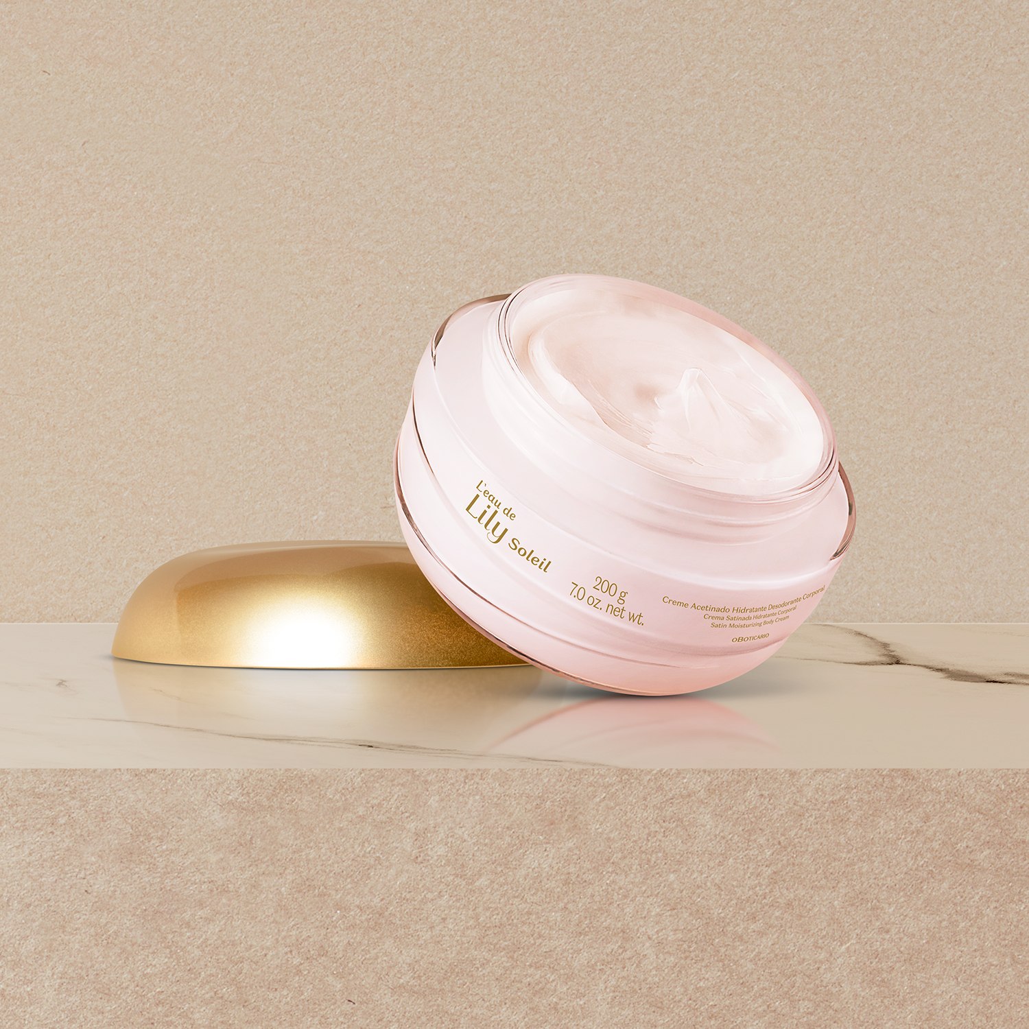 Creme Acetinado Hidratante Desodorante Corporal L'eau de Lily Soleil 200g