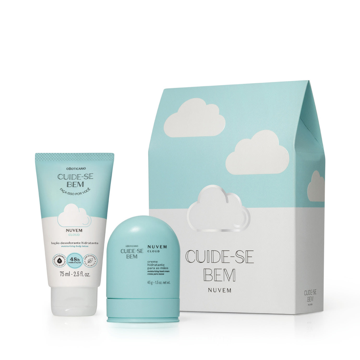 Mini Kit Presente Cuide - se Bem Nuvem (2 Itens) Mini Kit Presente Cuide - se Bem Nuvem (2 Itens)