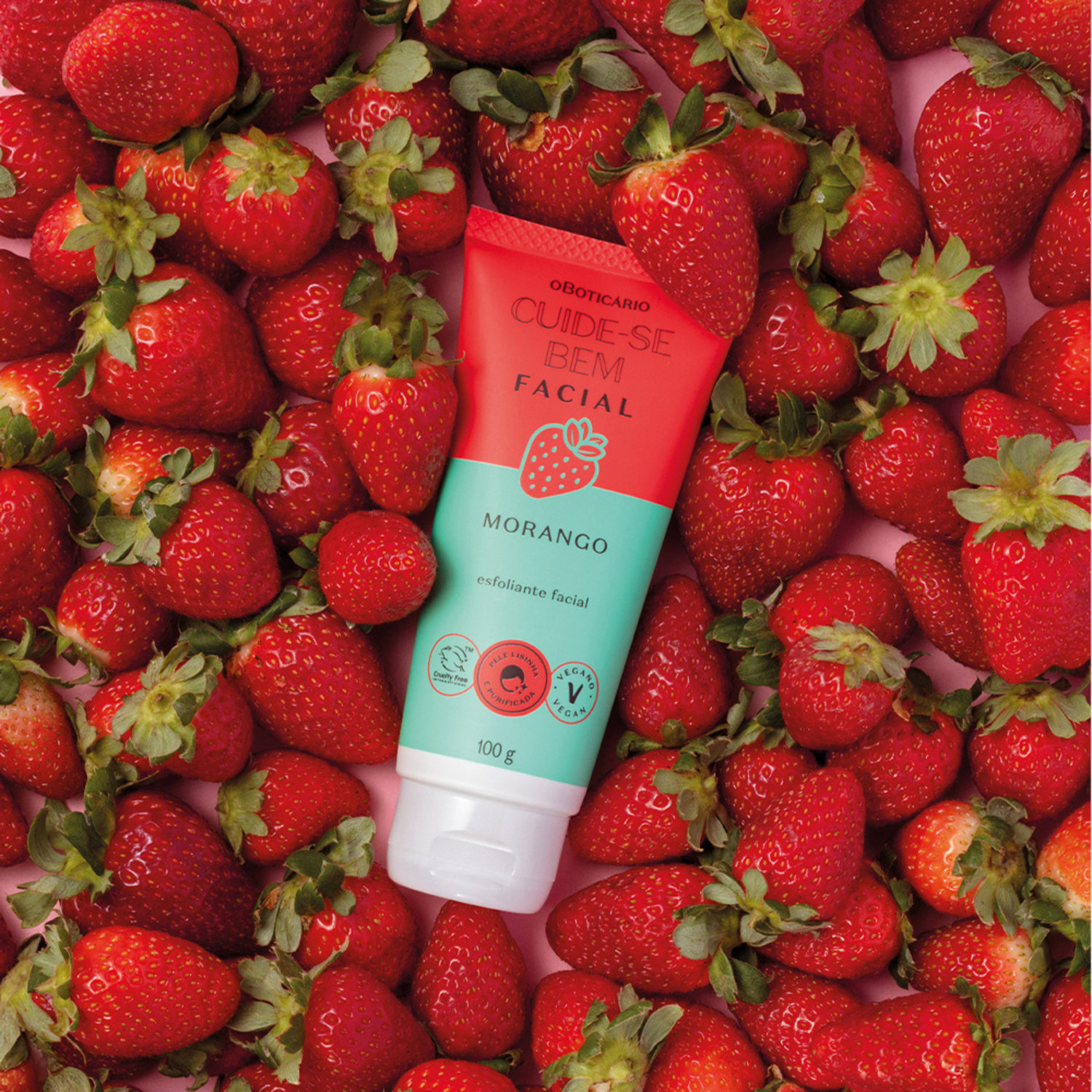 Esfoliante Facial Cuide-se Bem Feira Morango 100g