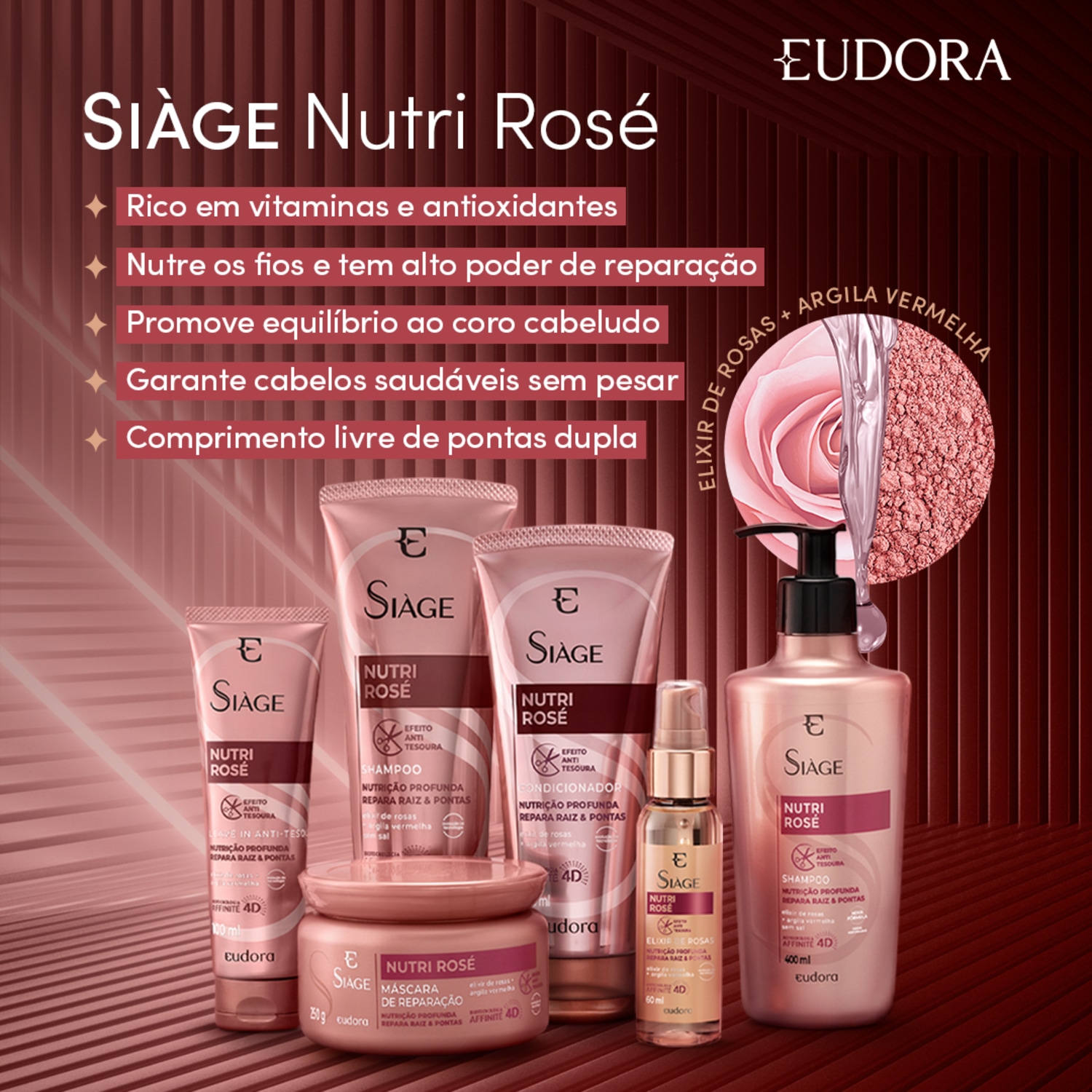 Combo Siàge Nutri Rose (4 itens)