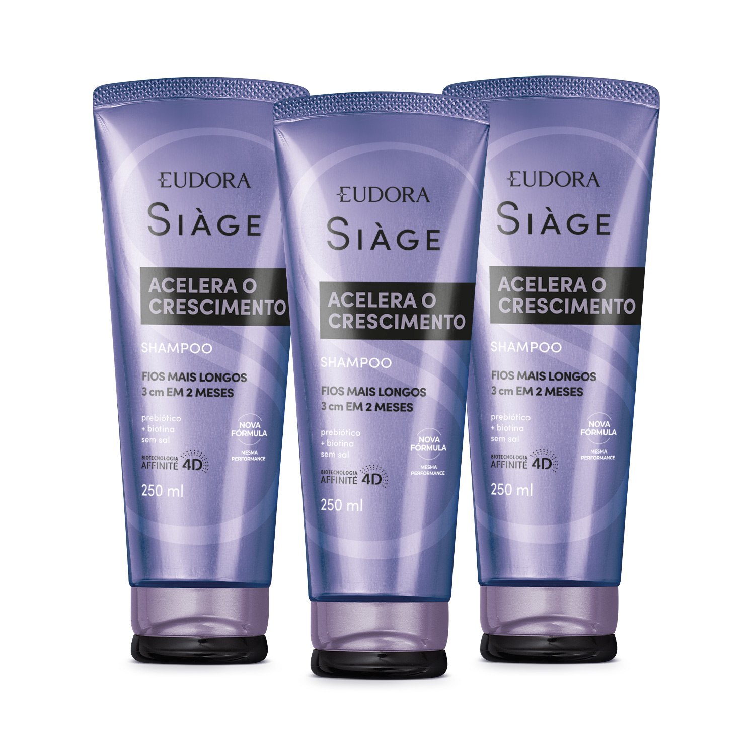 Combo Siàge Acelera o Crescimento: Shampoo 3x250ml 1