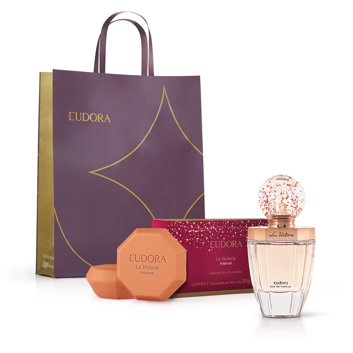 Combo Presente La Victorie: Eau de Parfum 75ml + Sabonetes em Barra 2x90g + Sacola M 1