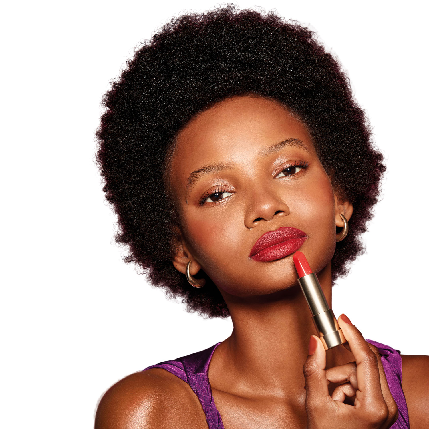 Combo Glamourosa e Corajosa: Batom Vermelho 3,4g + Case Rosa