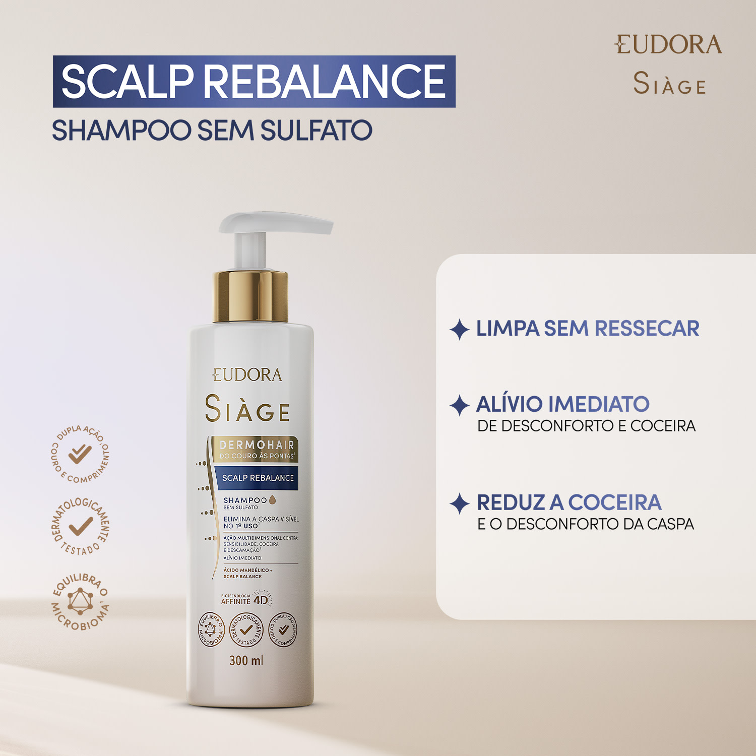 Combo Siàge Scalp Rebalance: Shampoo 300ml + Condicionador 280ml