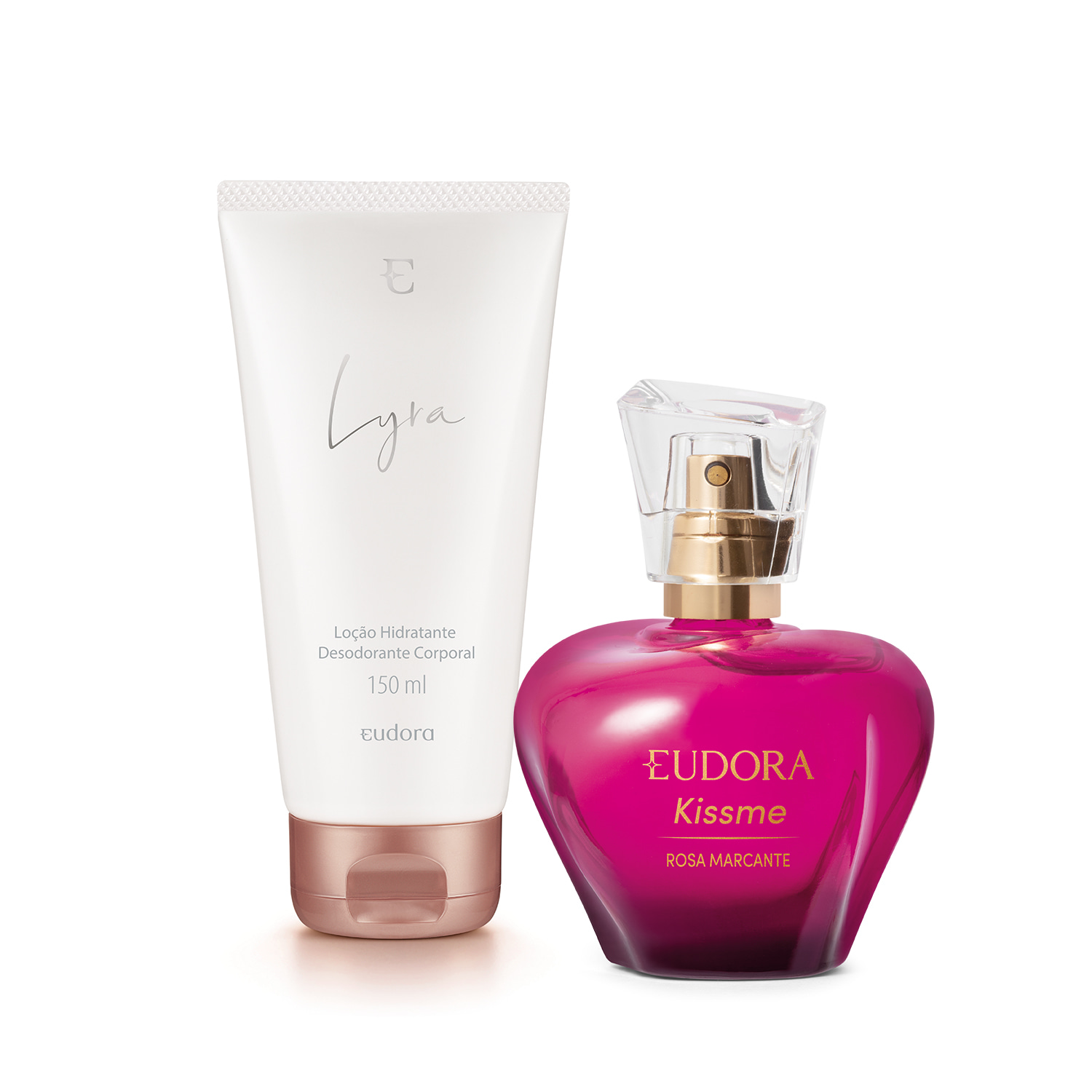 Conjunto Kiss Me Rosa Marcante Eudora + Lyra Feminino (2 Produtos) Conjunto Kiss Me Rosa Marcante Eudora + Lyra Feminino (2 Produtos)