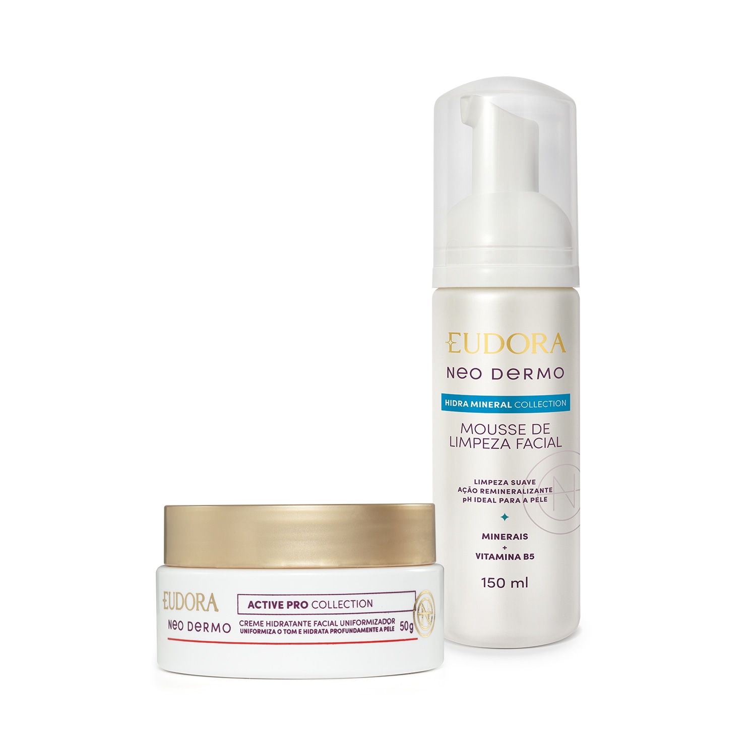 Combo Neo Dermo: Hidratante Uniformizador Active Pro 50g + Mousse Micelar 150ml 1