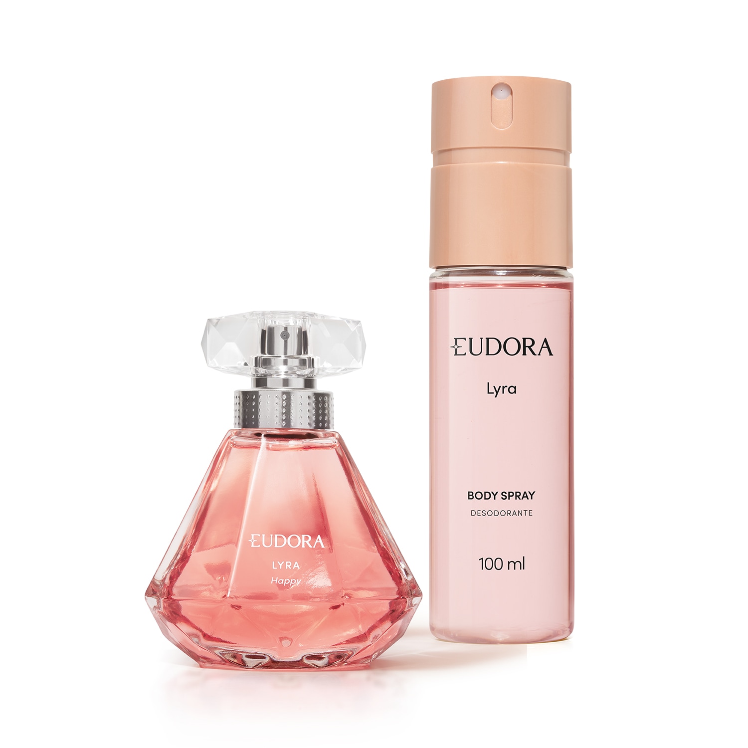 Combo Eudora Lyra Body Spray 100ml + Desodorante Colônia Lyra Happy 75ml Combo Eudora Lyra Body Spray 100ml + Desodorante Colônia Lyra Happy 75ml