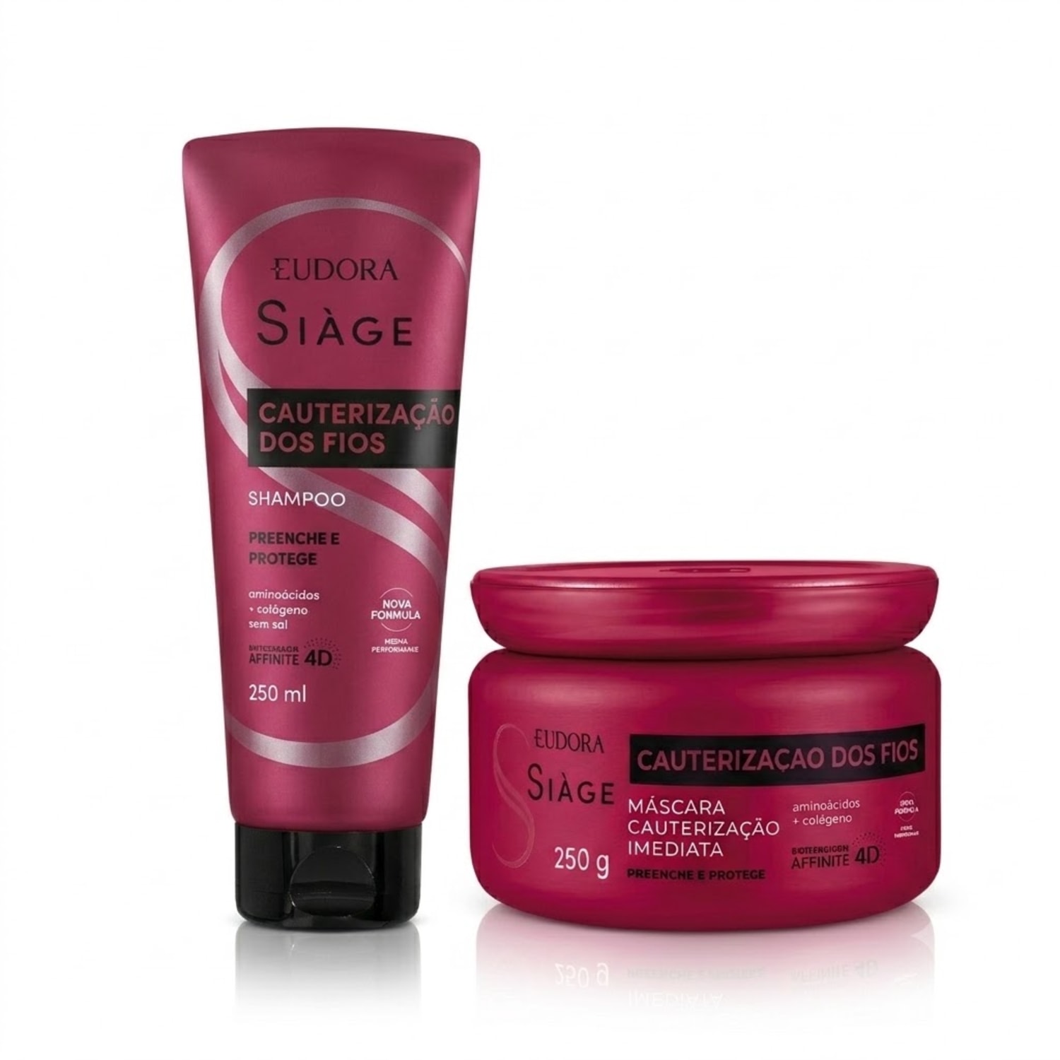 Combo Siàge Cauterização dos Fios: Shampoo 250ml + Máscara Capilar 250ml Combo Siàge Cauterização dos Fios: Shampoo 250ml + Máscara Capilar 250ml