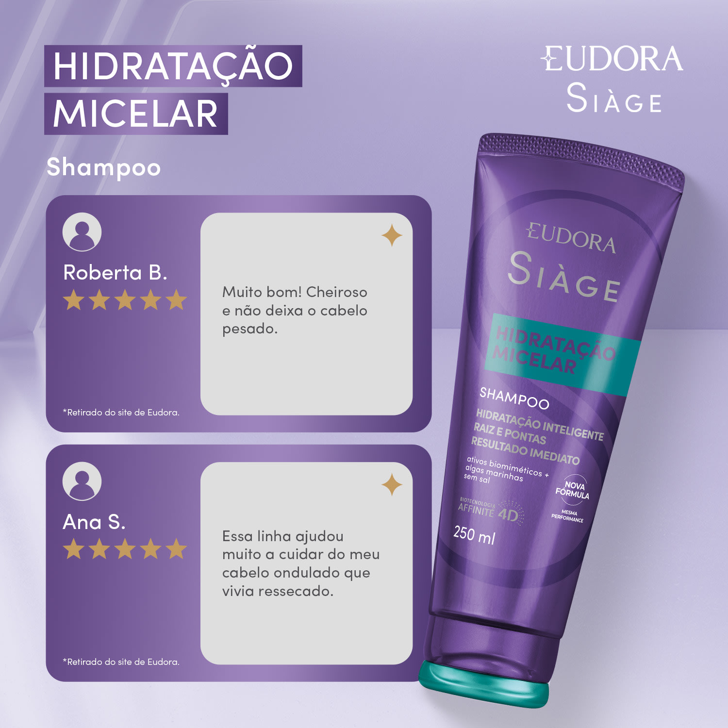 Shampoo Siàge Hidratação Micelar 250ml