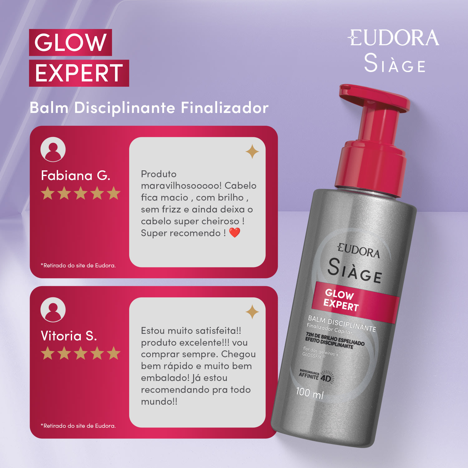 Balm Disciplinante Finalizador Capilar Siàge Glow Expert 100ml 5