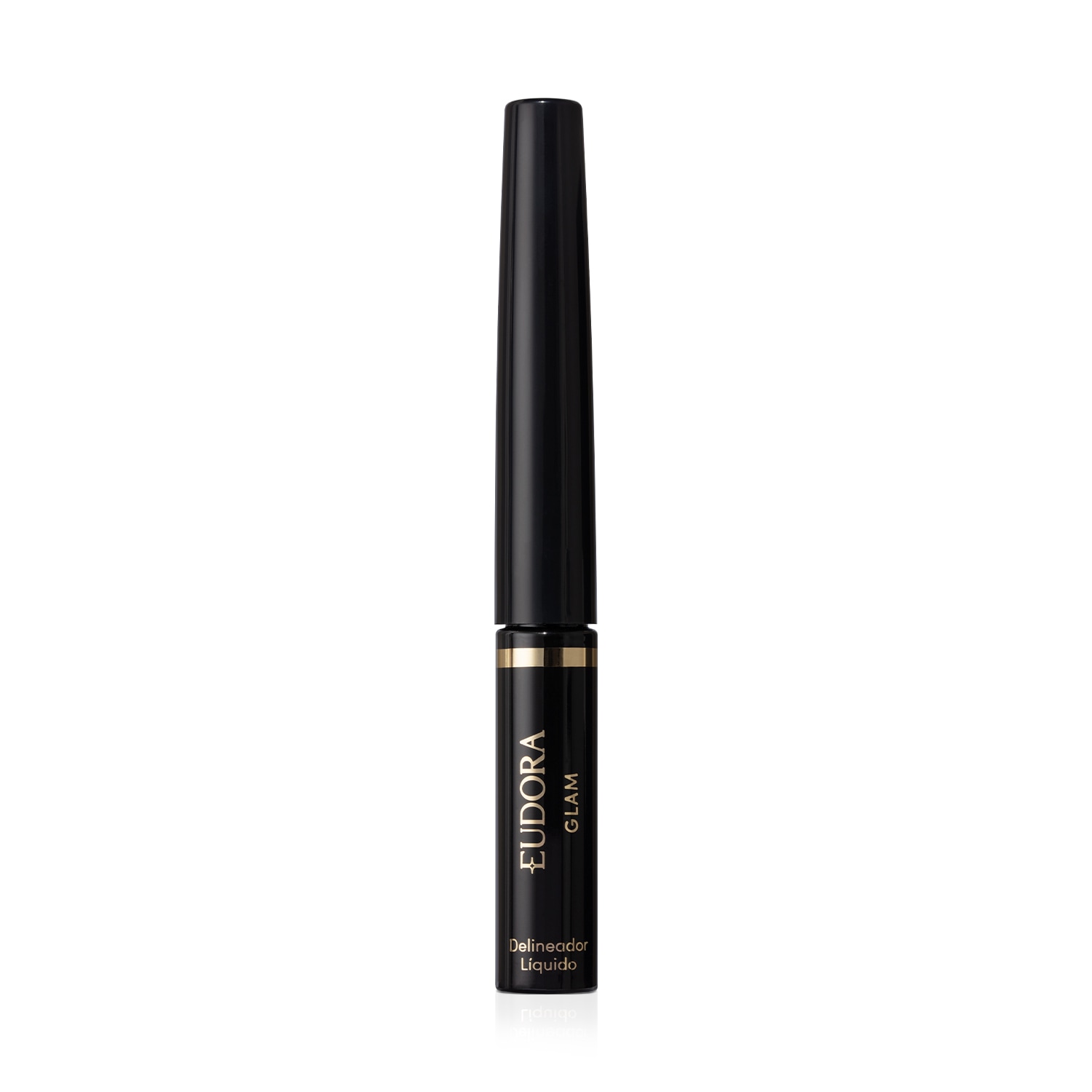 Delineador Líquido Para Olhos Preto Eudora Glam 3ml 2
