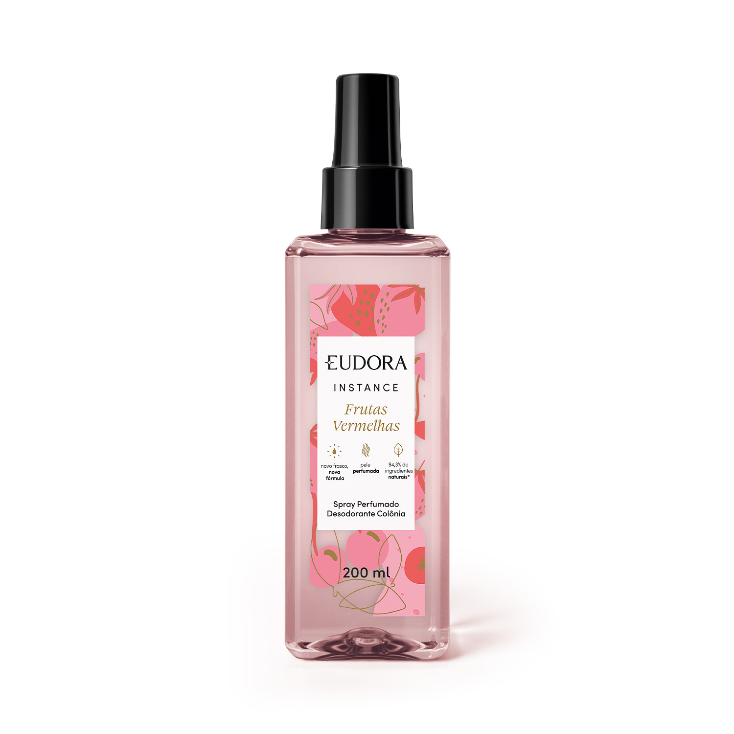 Spray Perfumado Desodorante Colônia Instance Frutas Vermelhas 200ml 1