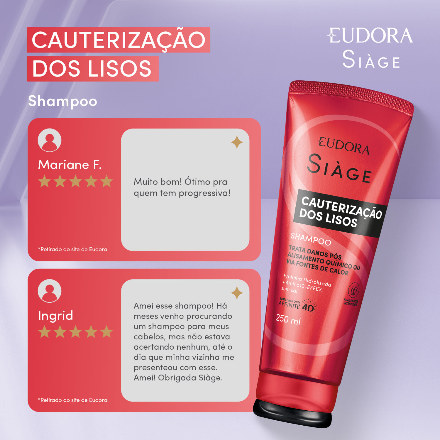 Shampoo Siàge Cauterização dos Lisos 250ml 4