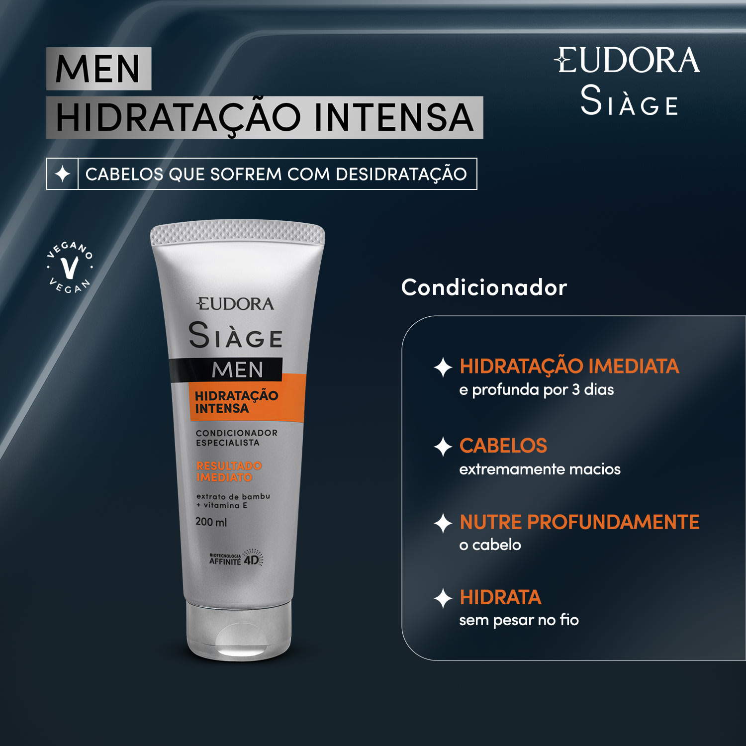 Condicionador Siàge Men Hidratação Intensa 200ml