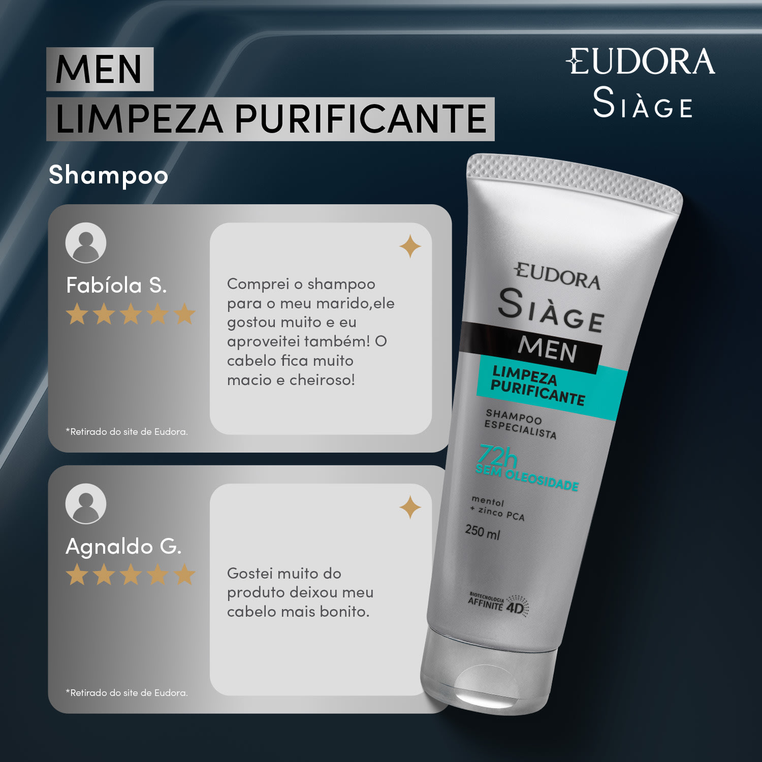 Shampoo Siàge Men Limpeza Purificante 250ml