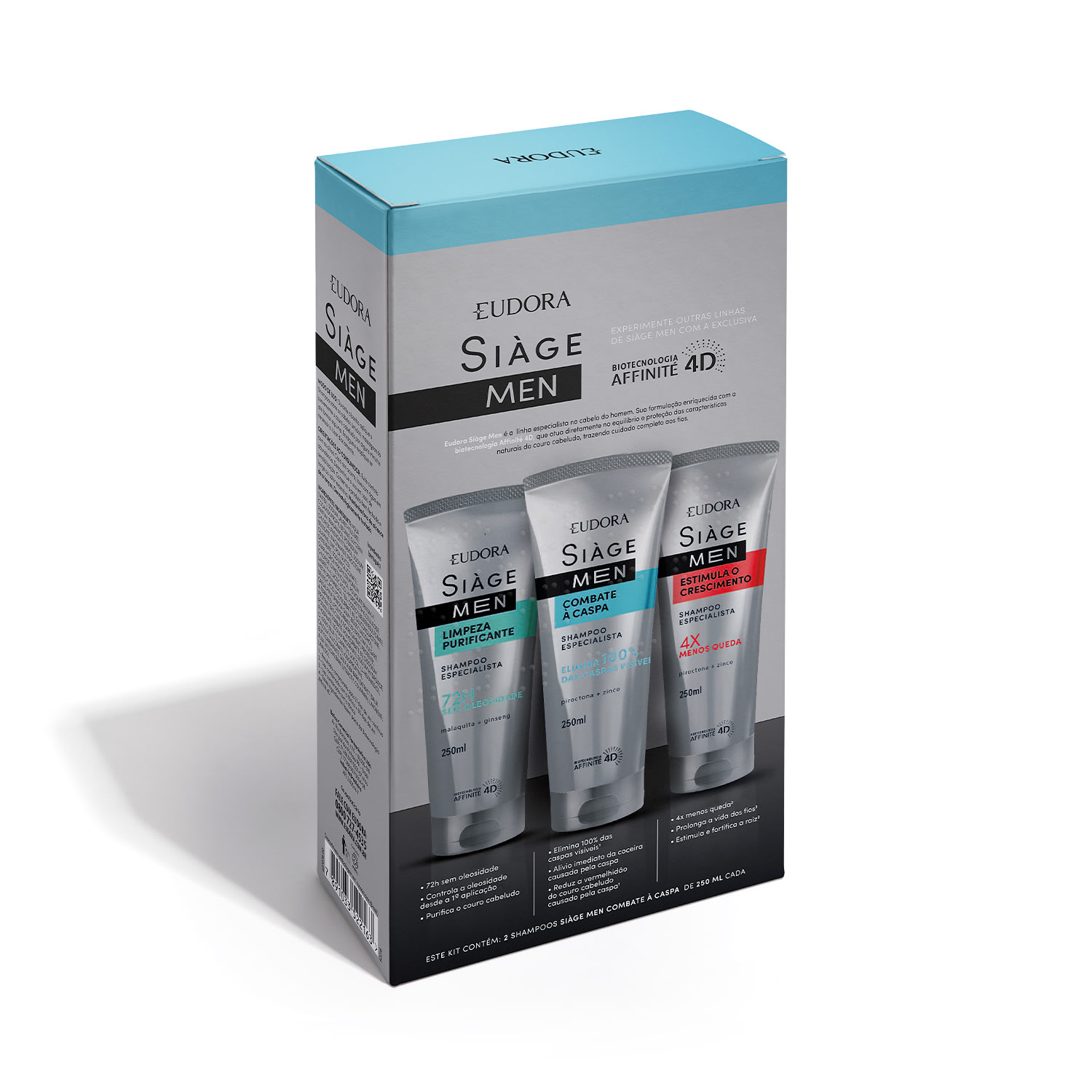 Kit Shampoo Siàge Men Combate à Caspa 250ml cada (2 unidades)
