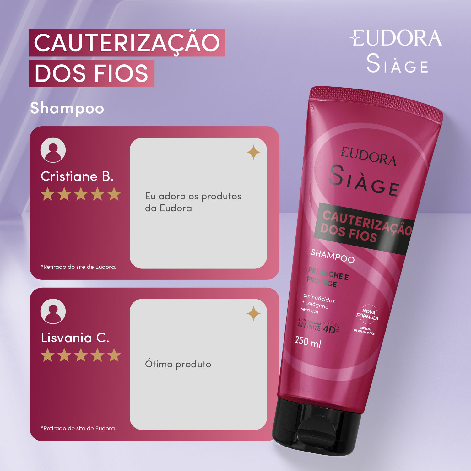 Shampoo Siàge Cauterização dos Fios 250ml