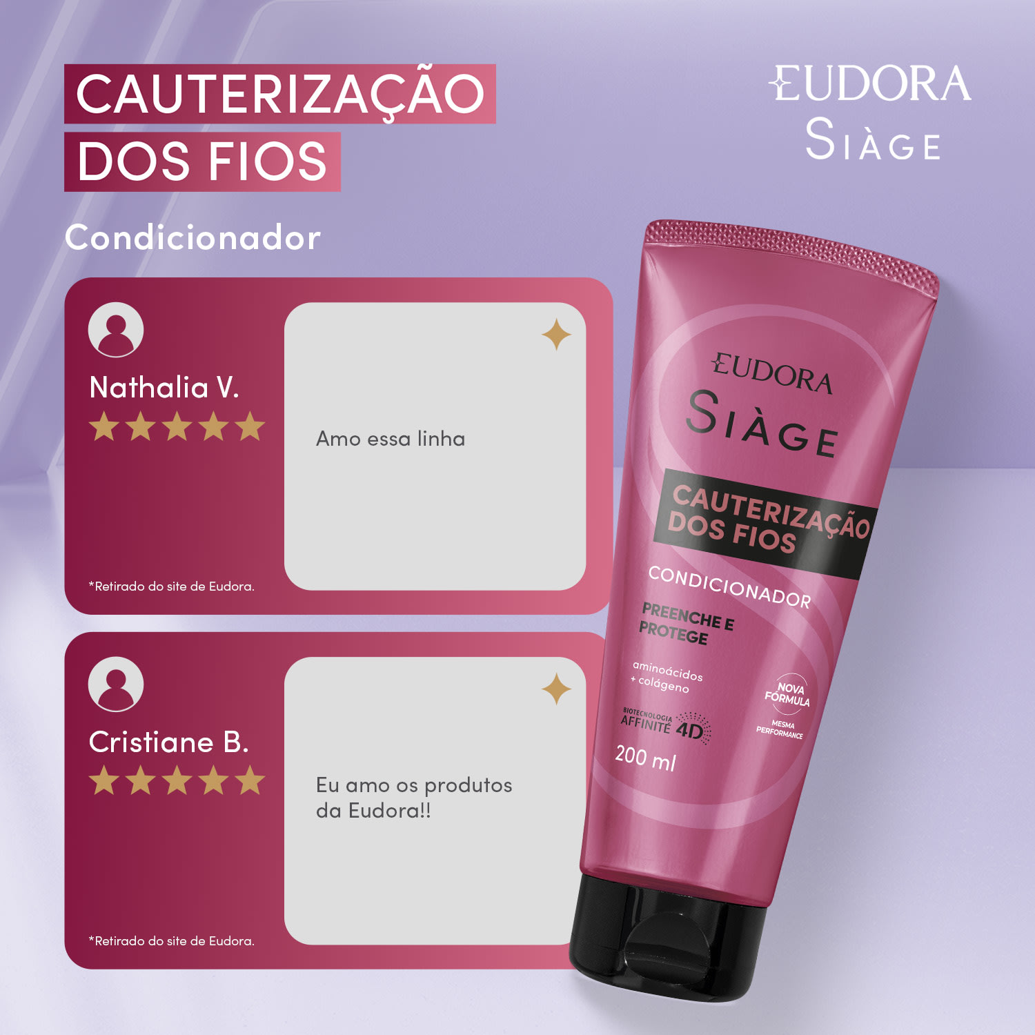 Condicionador Siàge Cauterização dos Fios 200ml