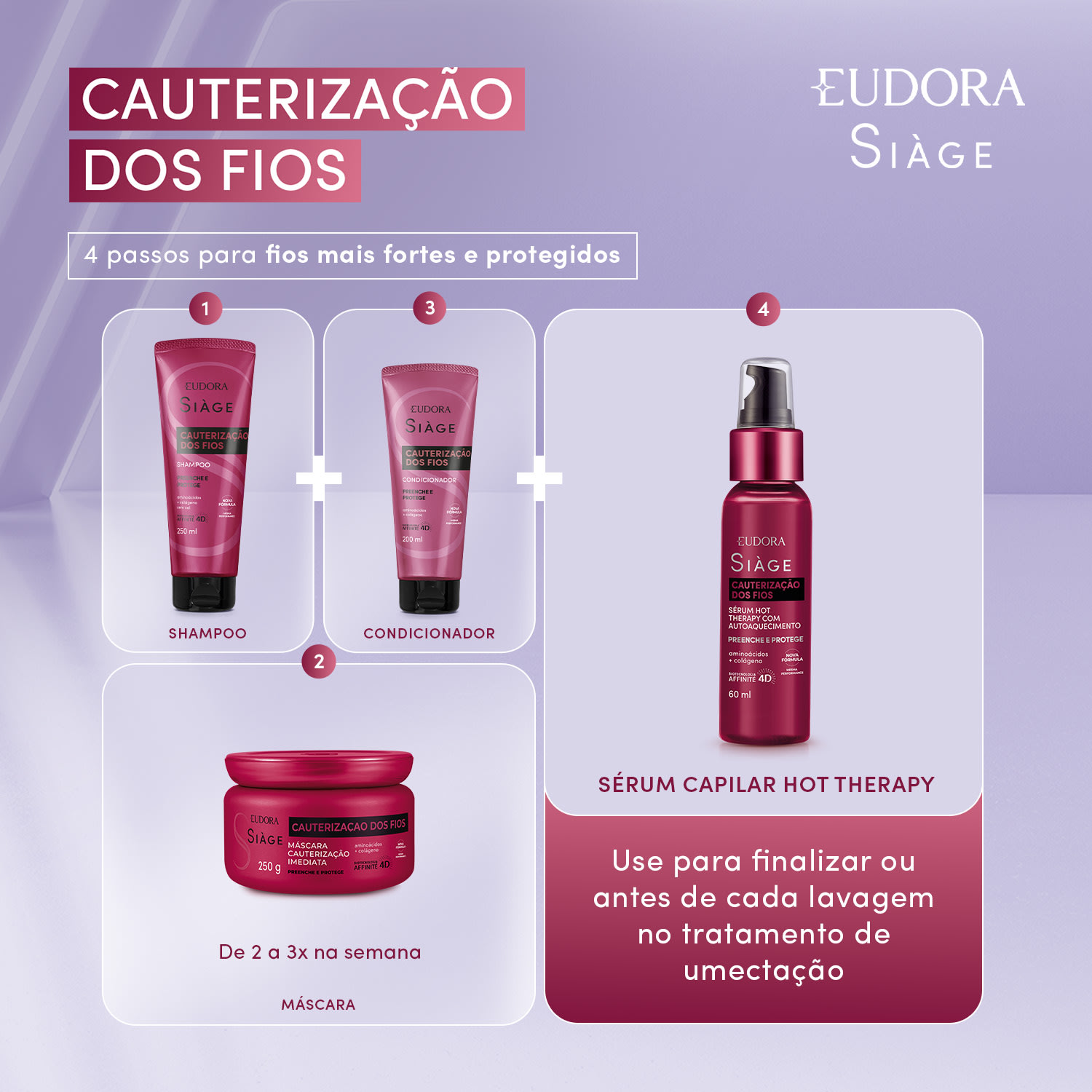 Sérum Capilar Siàge Hot Therapy Cauterização dos Fios 60ml
