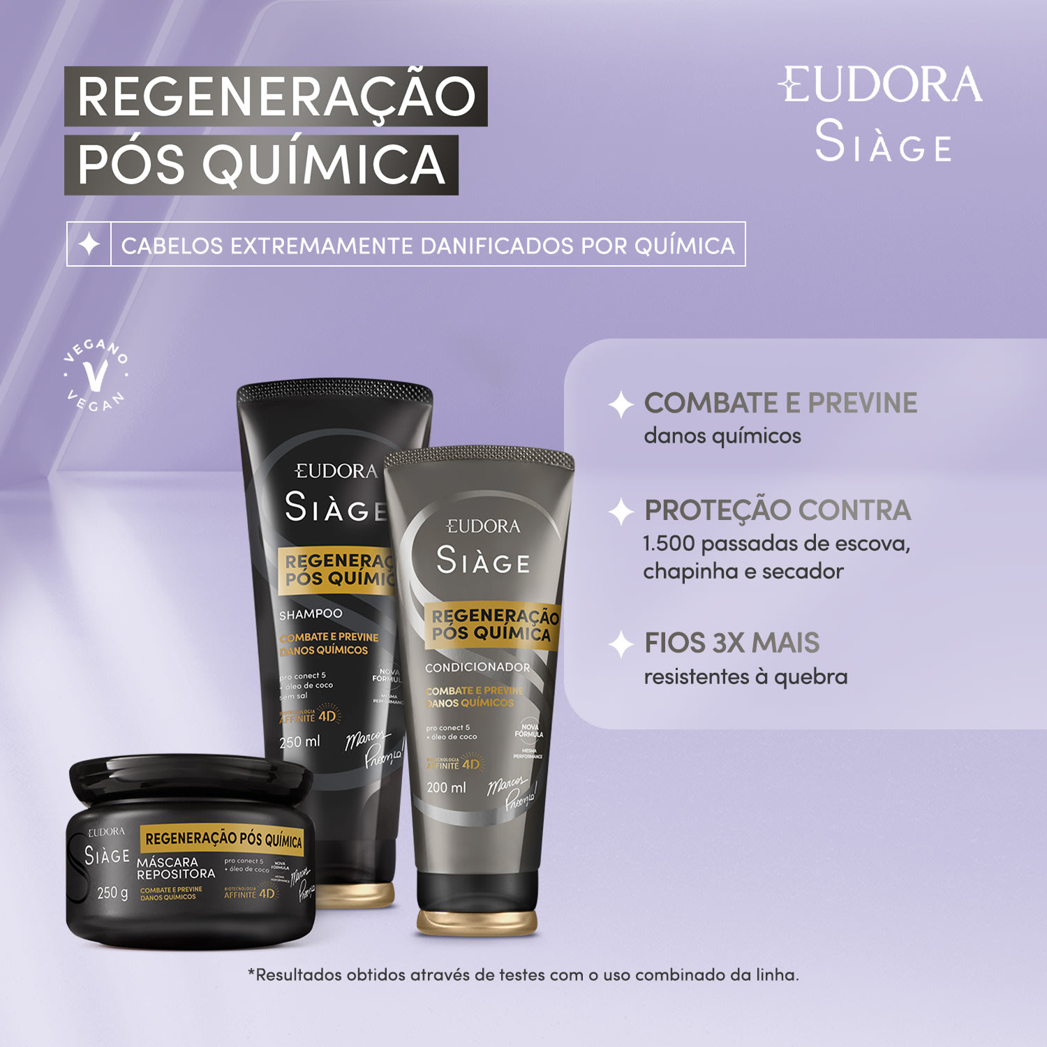 Shampoo Siàge Expert Regeneração Pós Química 250ml