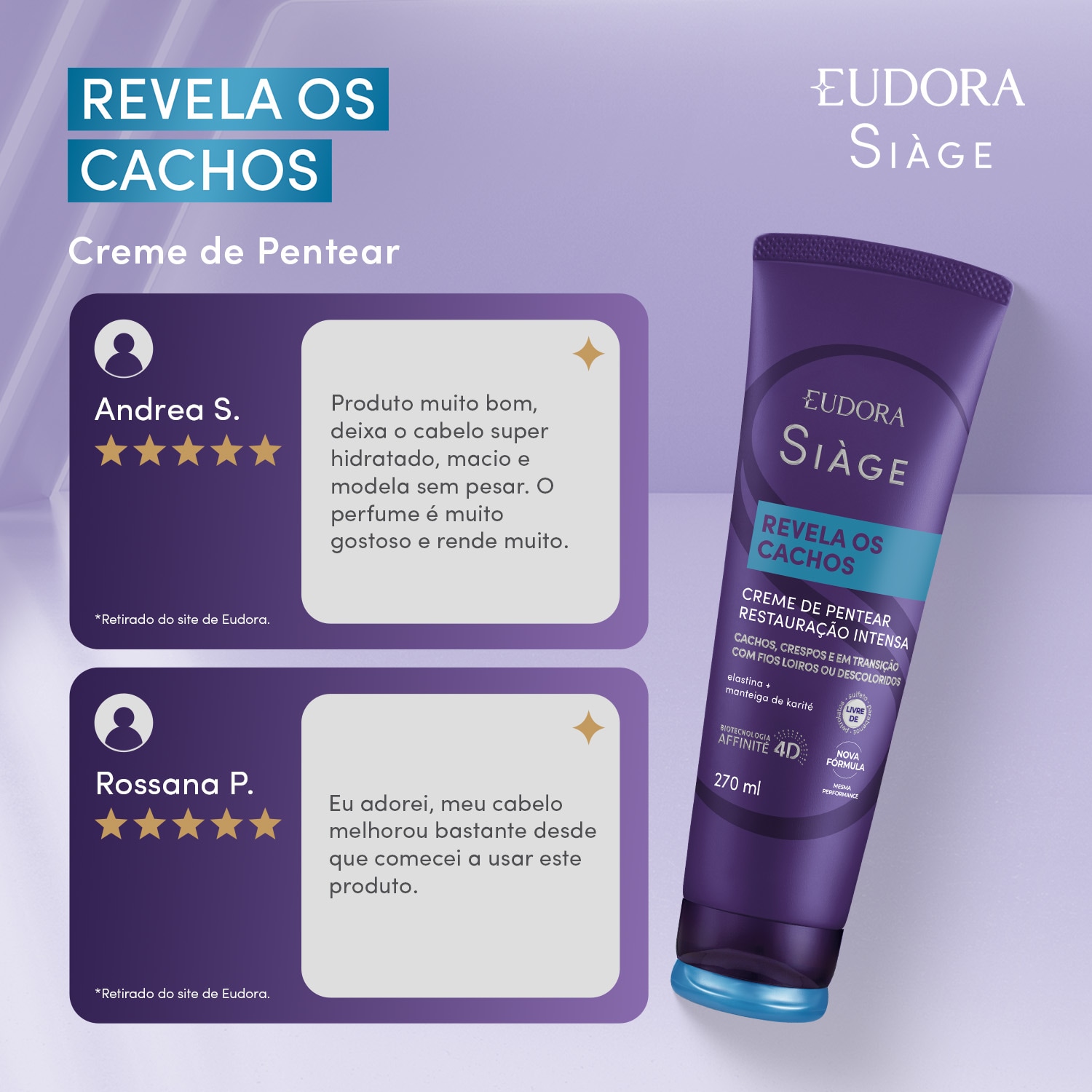 Creme Para Pentear Siàge Revela Os Cachos 270ml 4