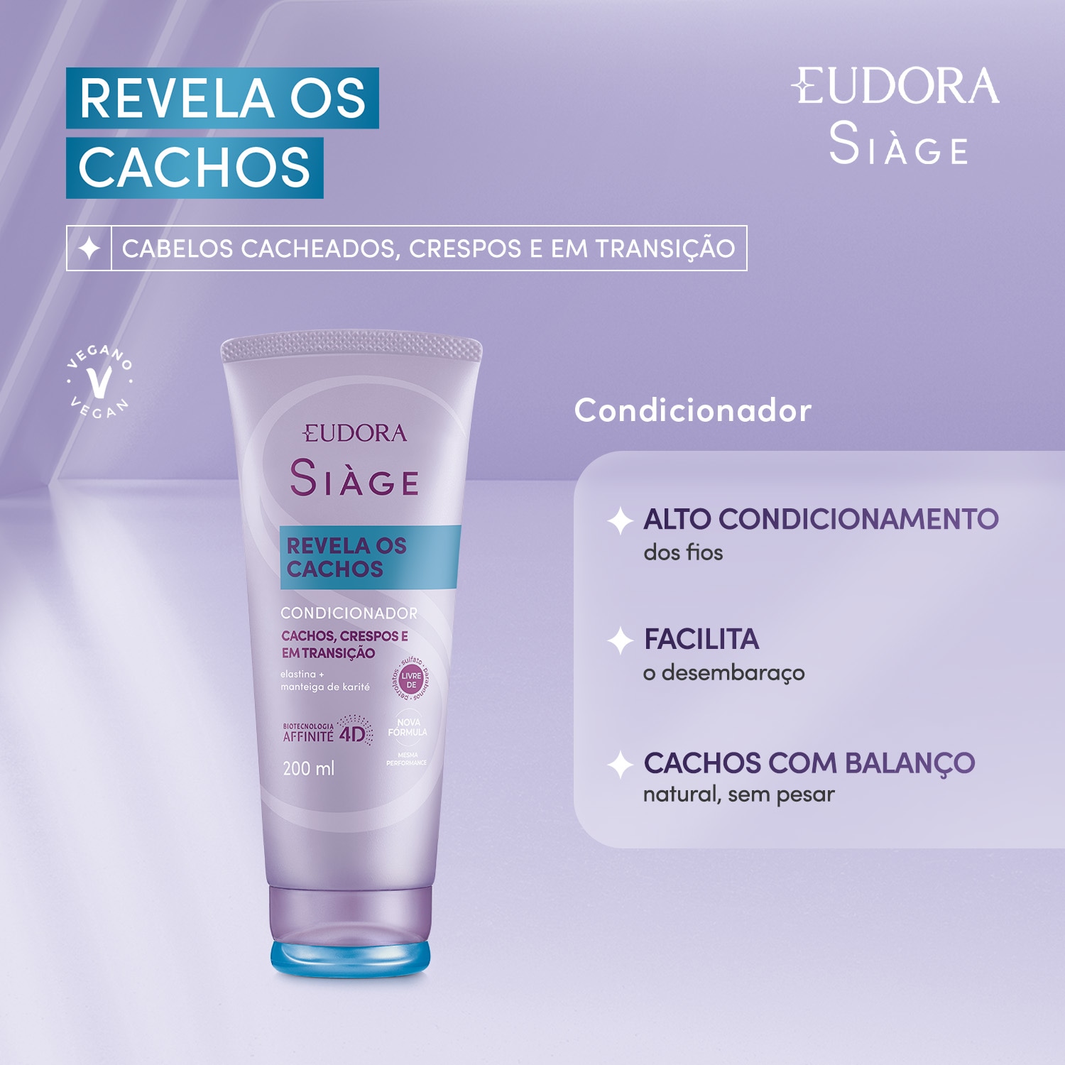 Condicionador Siàge Revela Os Cachos 200ml 2