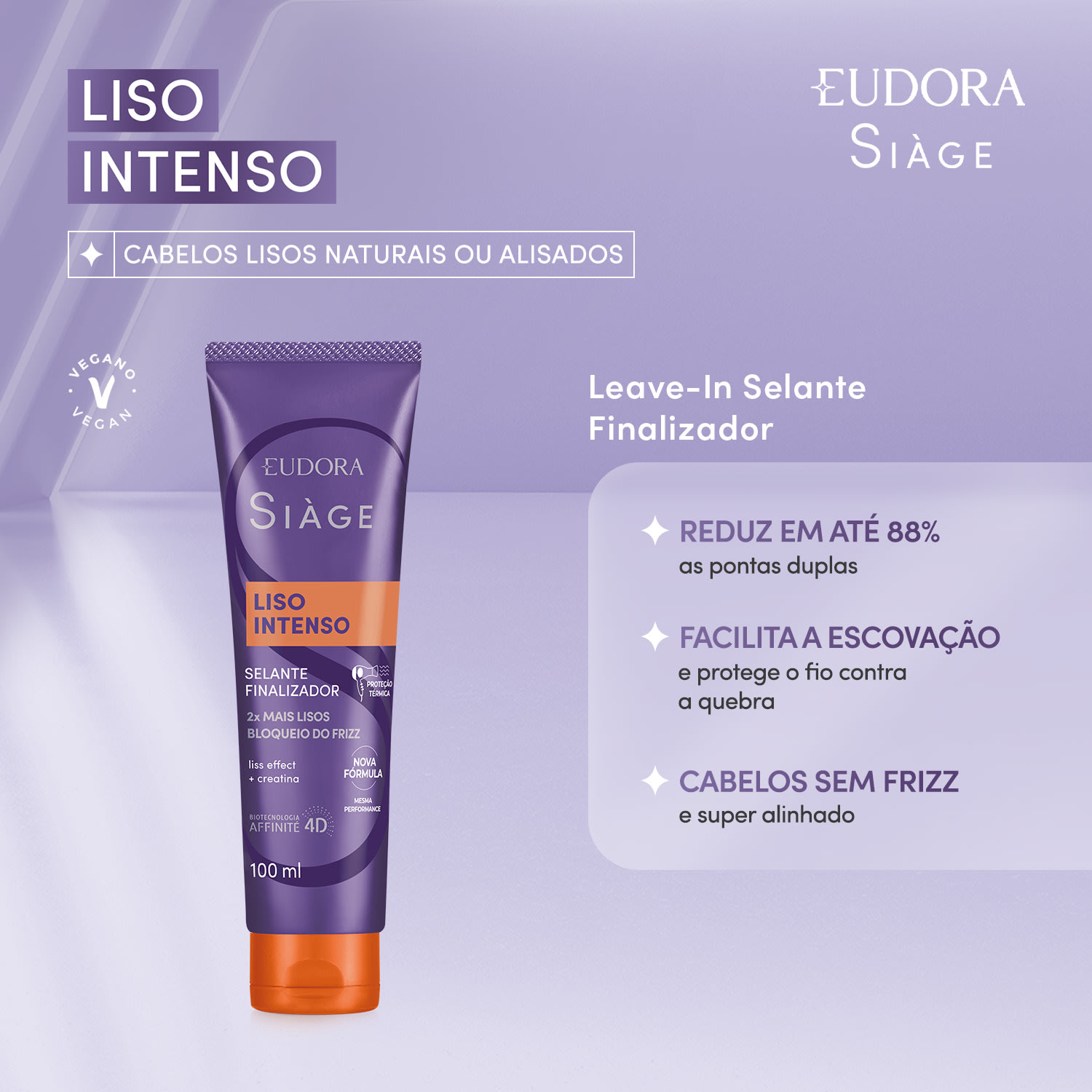 Leave-In Capilar Selante Finalizador Siàge Liso Intenso 100ml