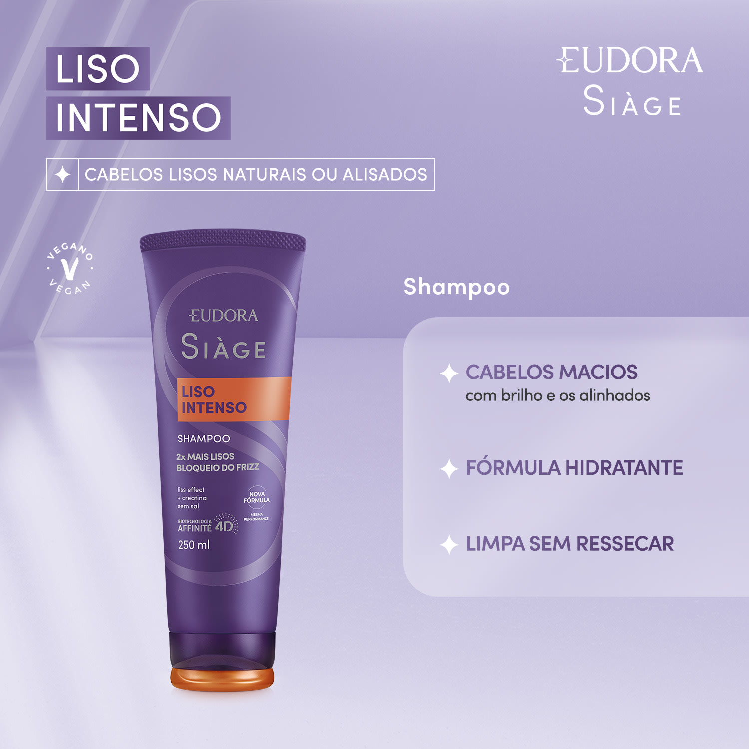 Shampoo Siàge Liso Intenso 250ml