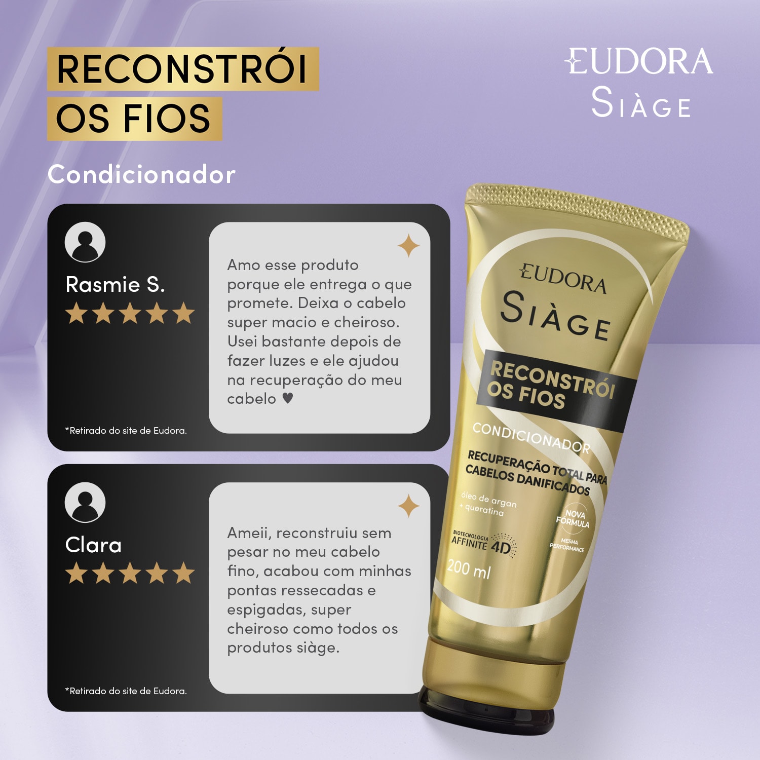 Condicionador Siàge Reconstrói Os Fios 400ml