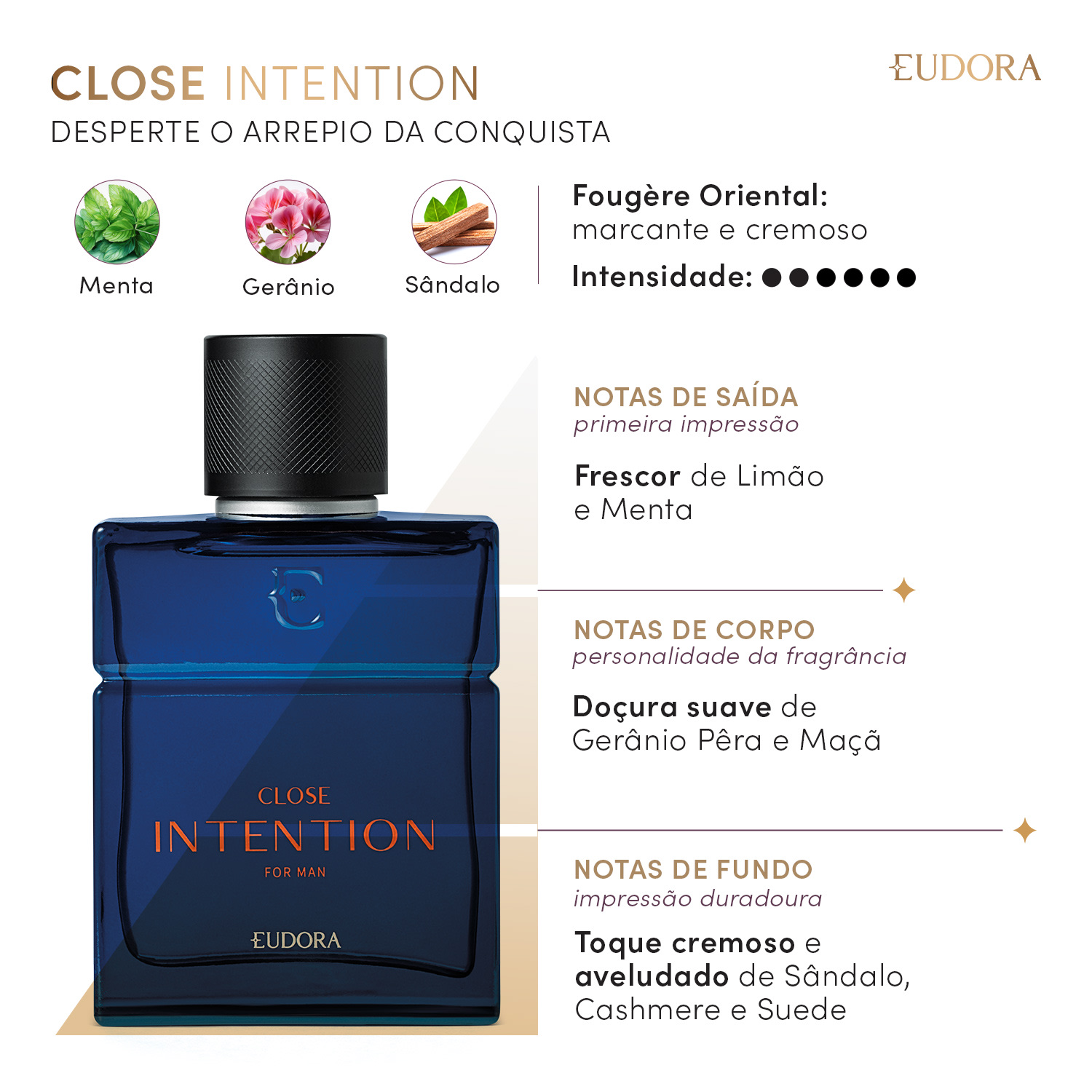 Close Intention Desodorante Colônia 100ml 2
