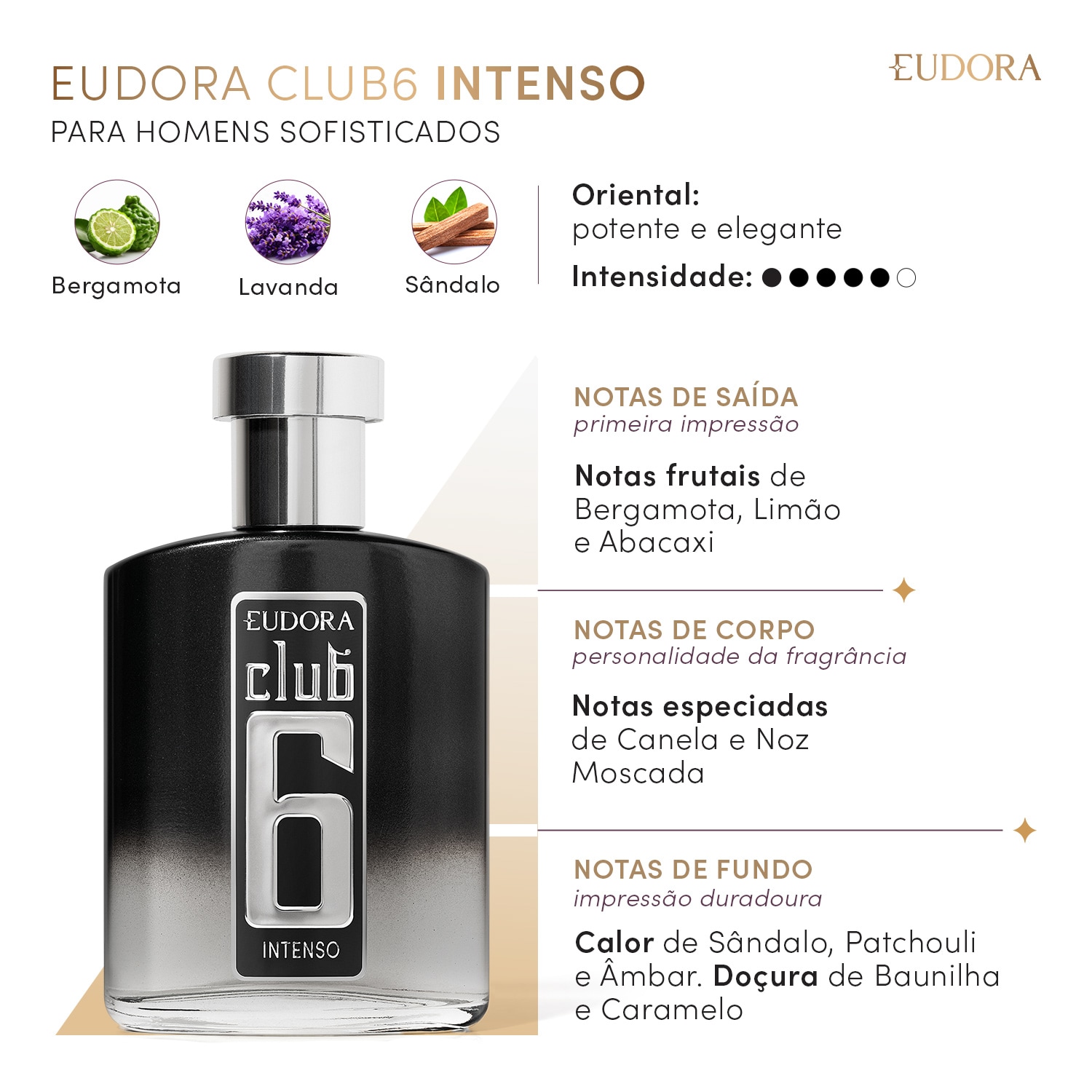 Club 6 Intenso Desodorante Colônia 95ml 2