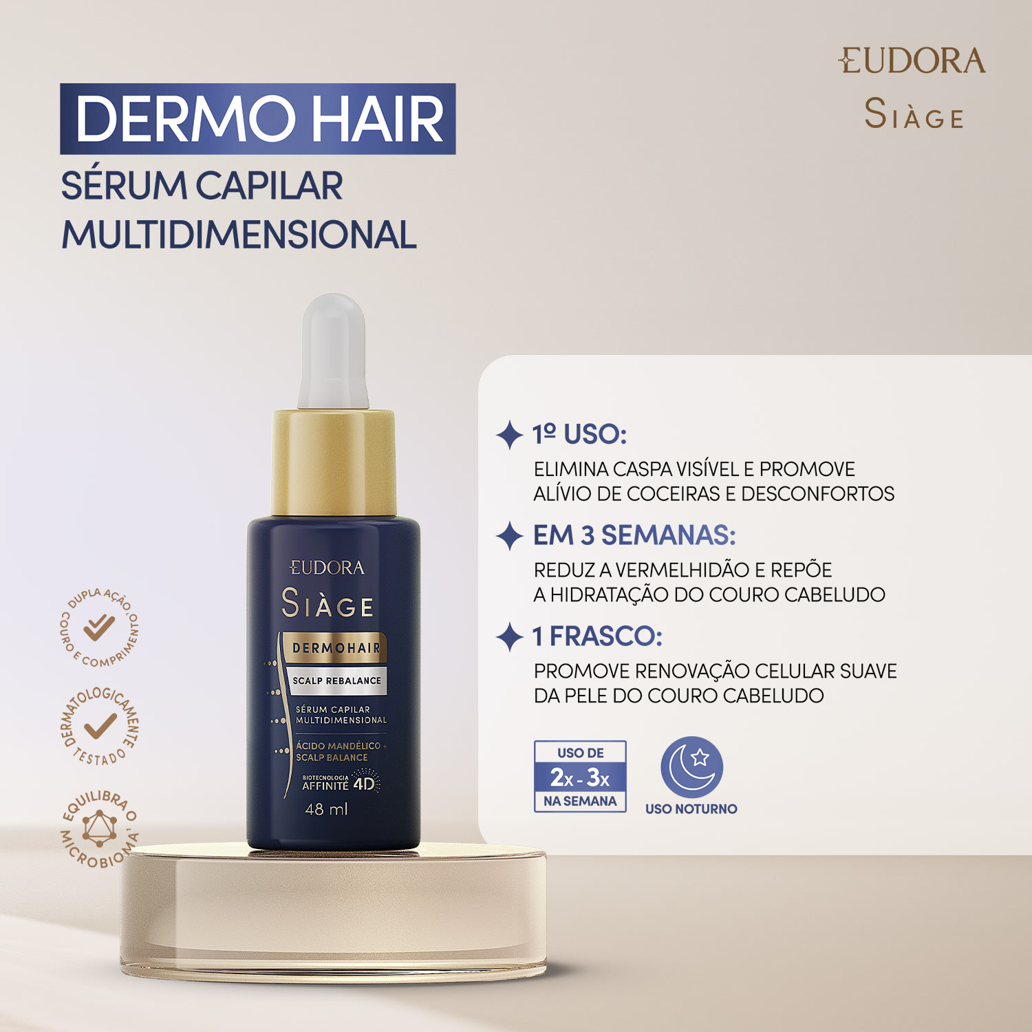 Sérum Capilar Multidimensional Siàge Dermo Hair Scalp Rebalance 48ml