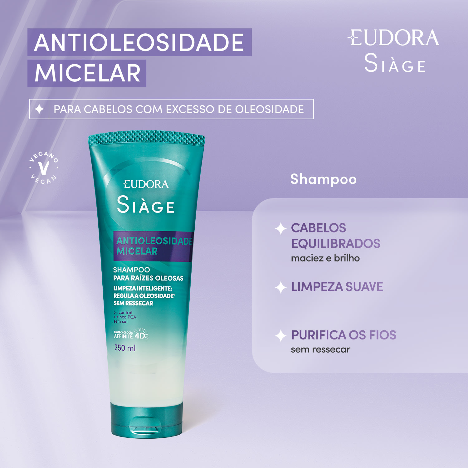 Shampoo Siàge Anti Oleosidade Micelar 250ml