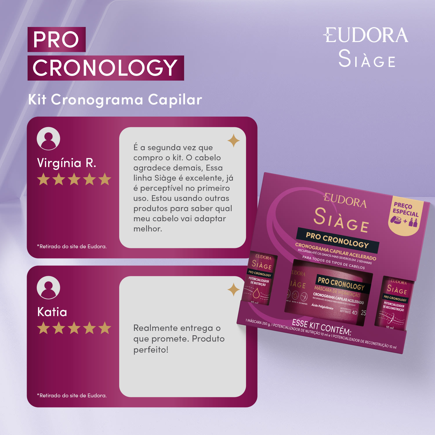 Kit Cronograma Capilar Acelerado Siàge Pro Cronology (3 itens) 4