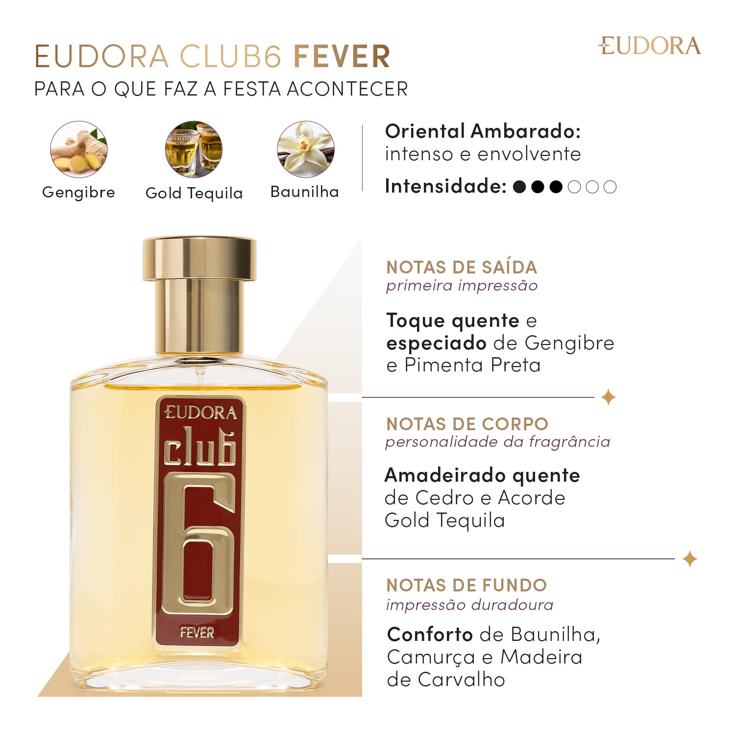 Desodorante Colônia Club 6 Fever 95ml 2