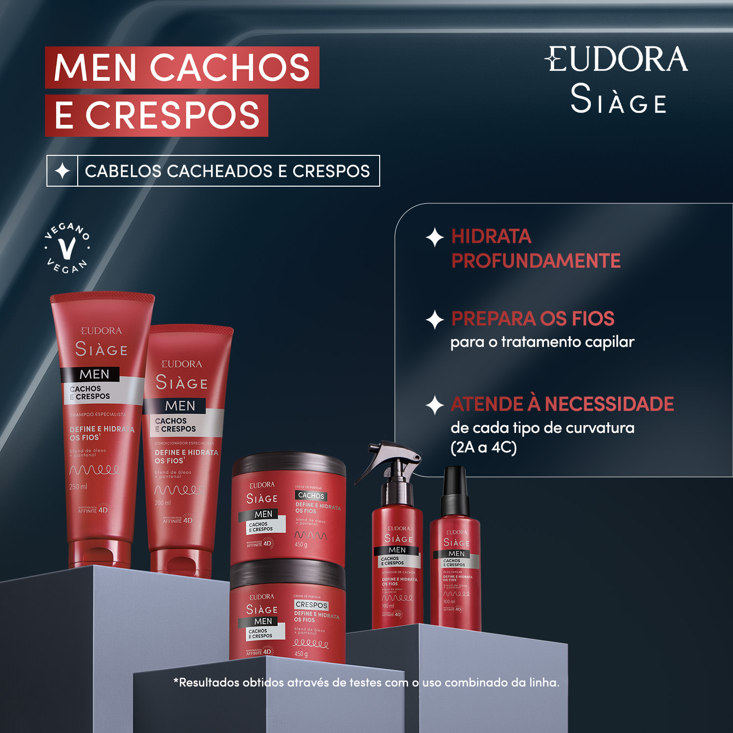 Creme para Pentear Siàge Men Cacheados 450g