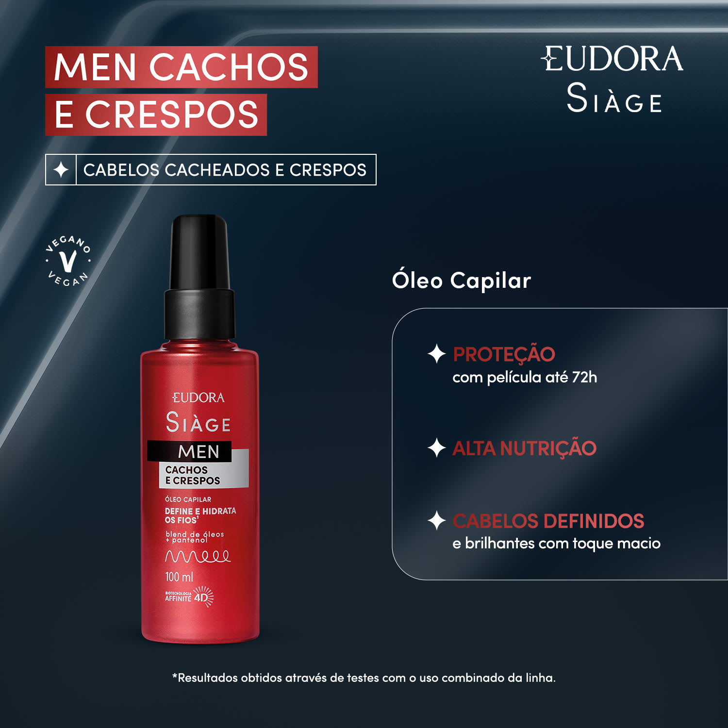 Óleo Capilar Siàge Men Cachos e Crespos 100ml