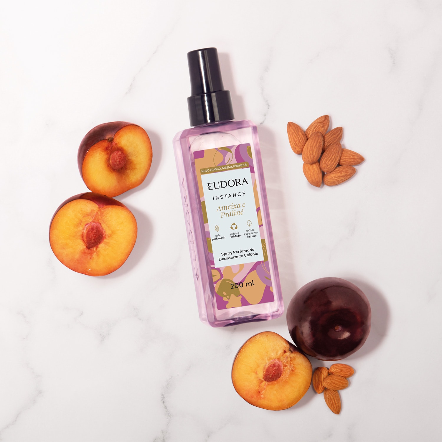 Spray Perfumado Desodorante Colônia Instance Ameixa e Praliné 200ml