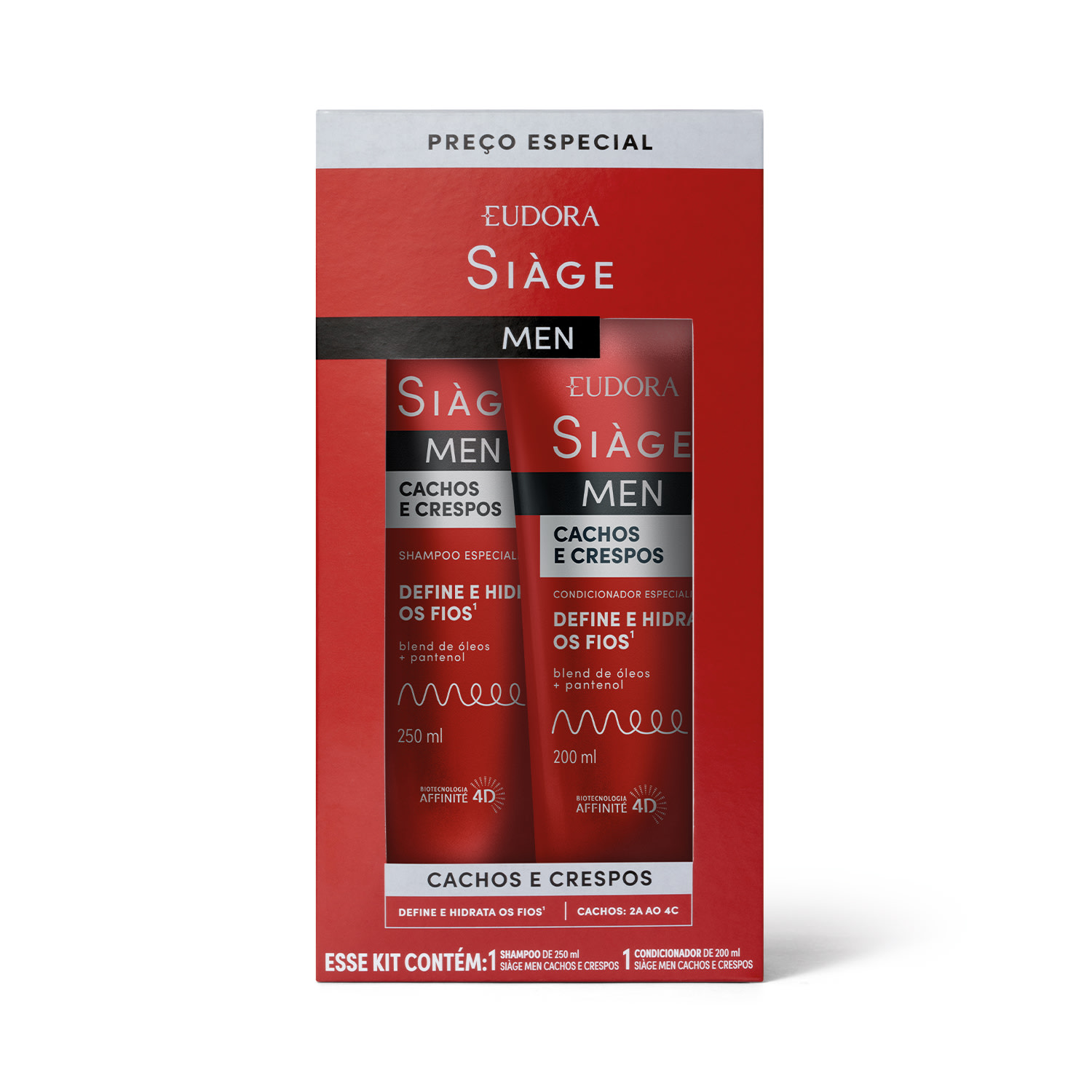 Kit Eudora Siàge Men Cachos e Crespos (2 itens)